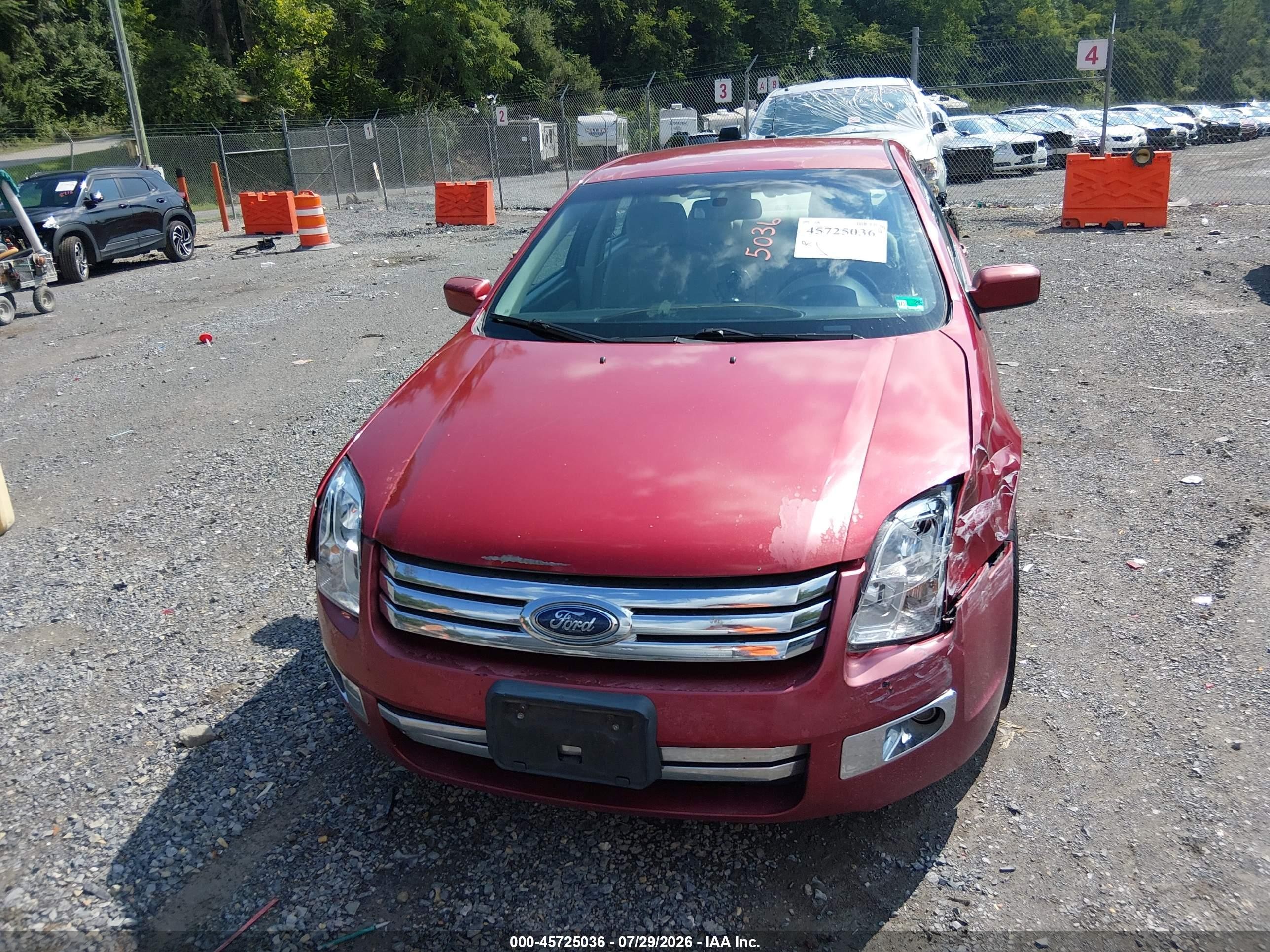 2008 Ford Fusion Sel Red vin: 3FAHP08138R183939