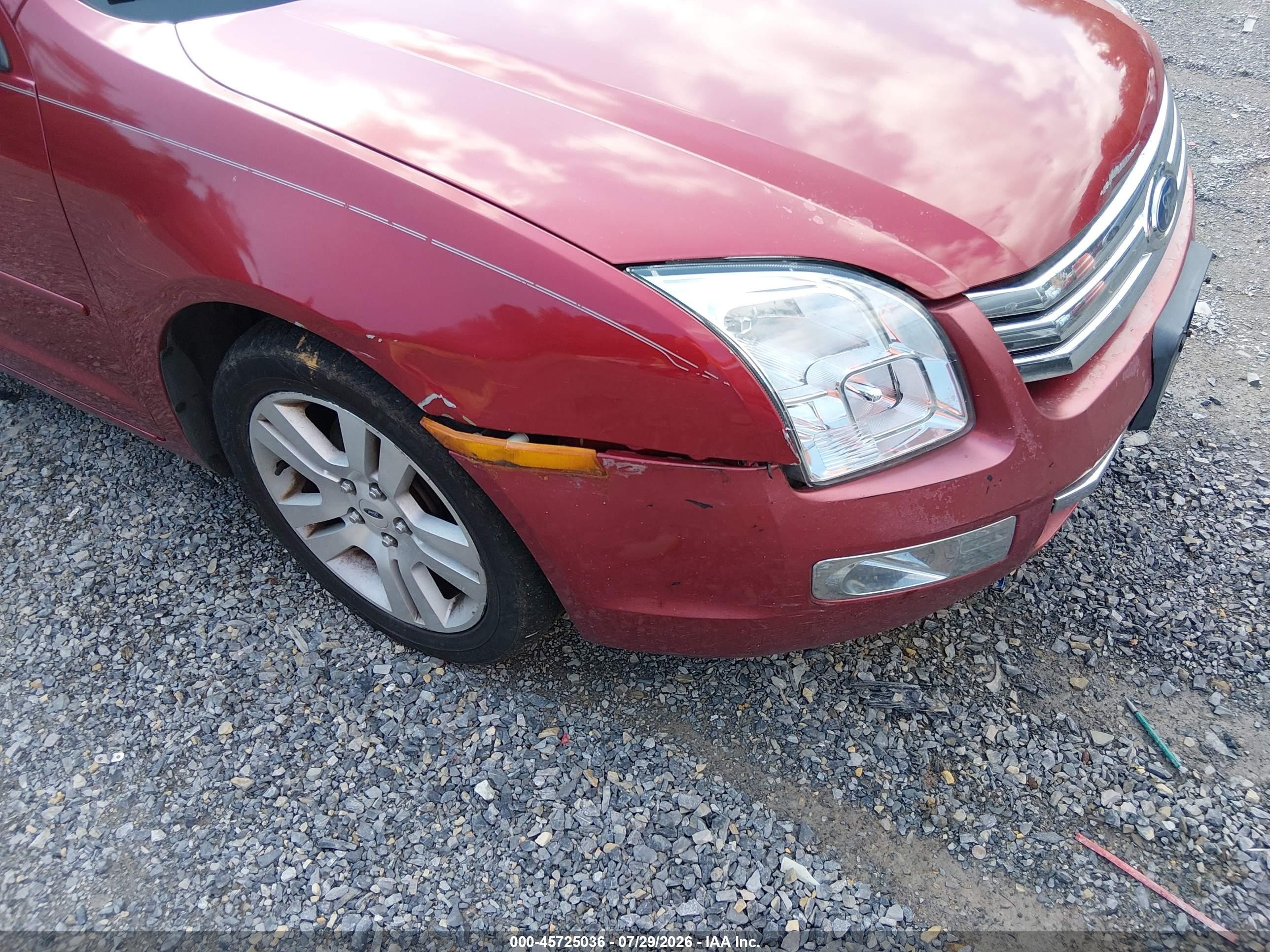 2008 Ford Fusion Sel Red vin: 3FAHP08138R183939