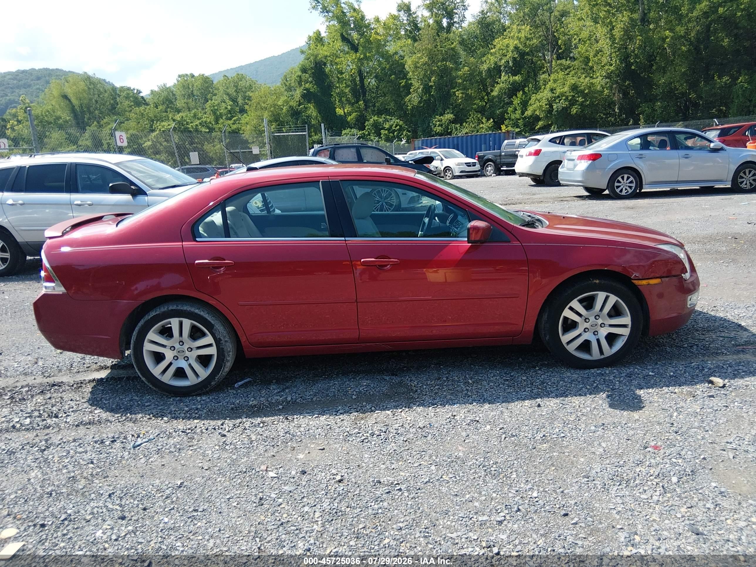 2008 Ford Fusion Sel Red vin: 3FAHP08138R183939