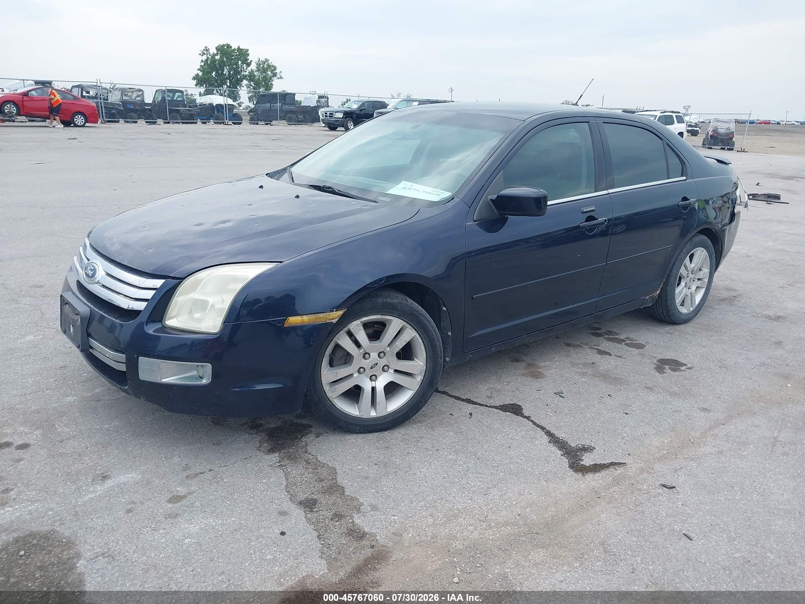 2008 Ford Fusion Sel Blue vin: 3FAHP08138R189093