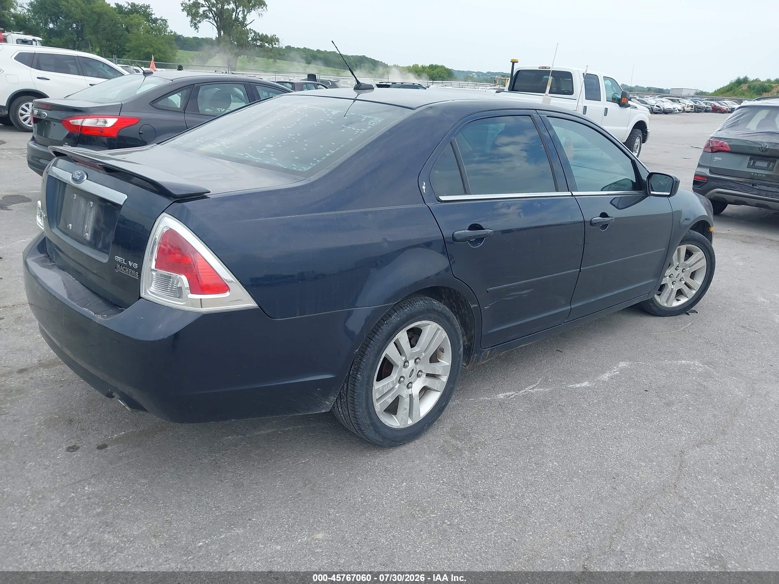 2008 Ford Fusion Sel Blue vin: 3FAHP08138R189093