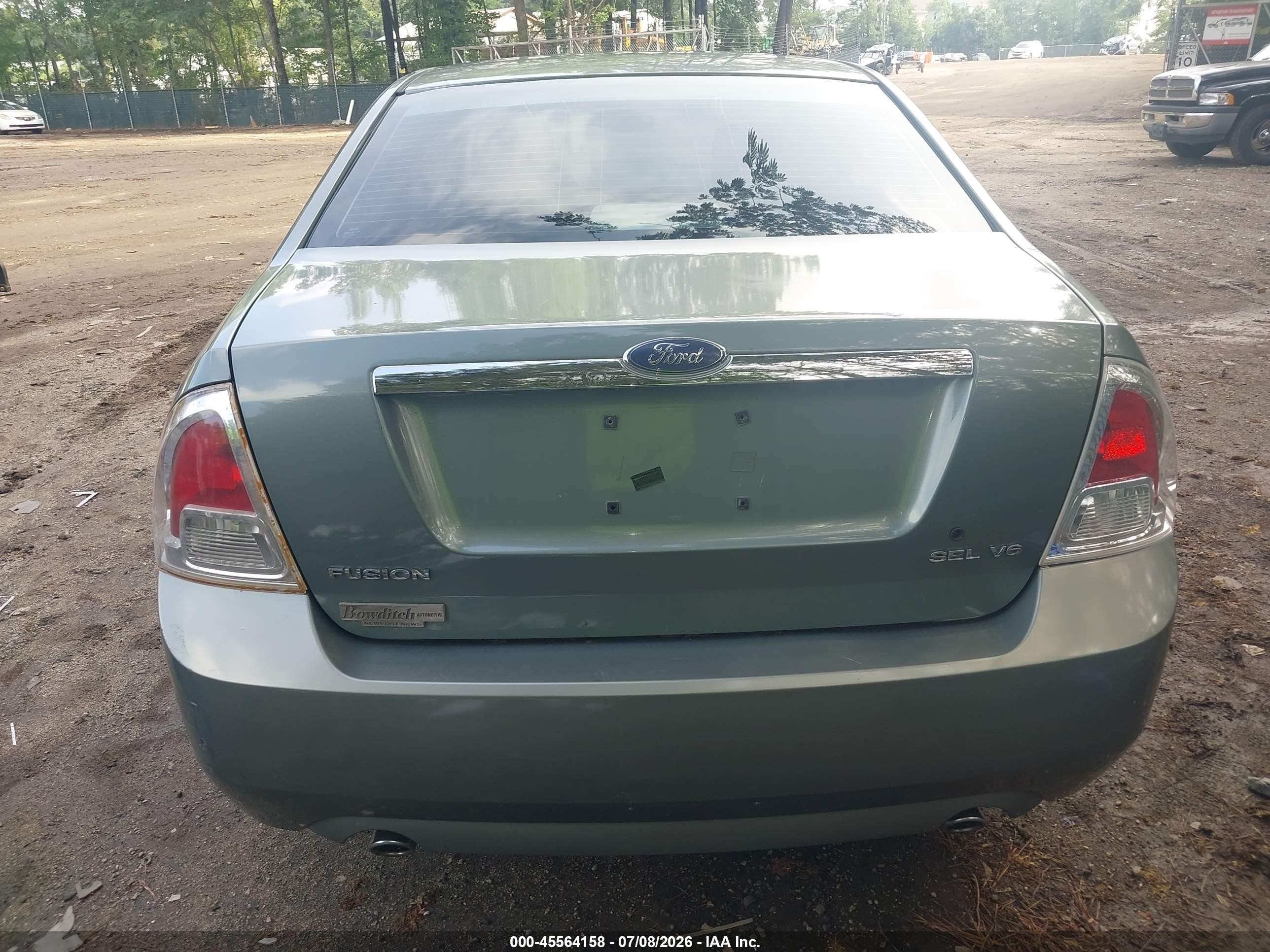 2006 Ford Fusion Sel Blue vin: 3FAHP08146R130423