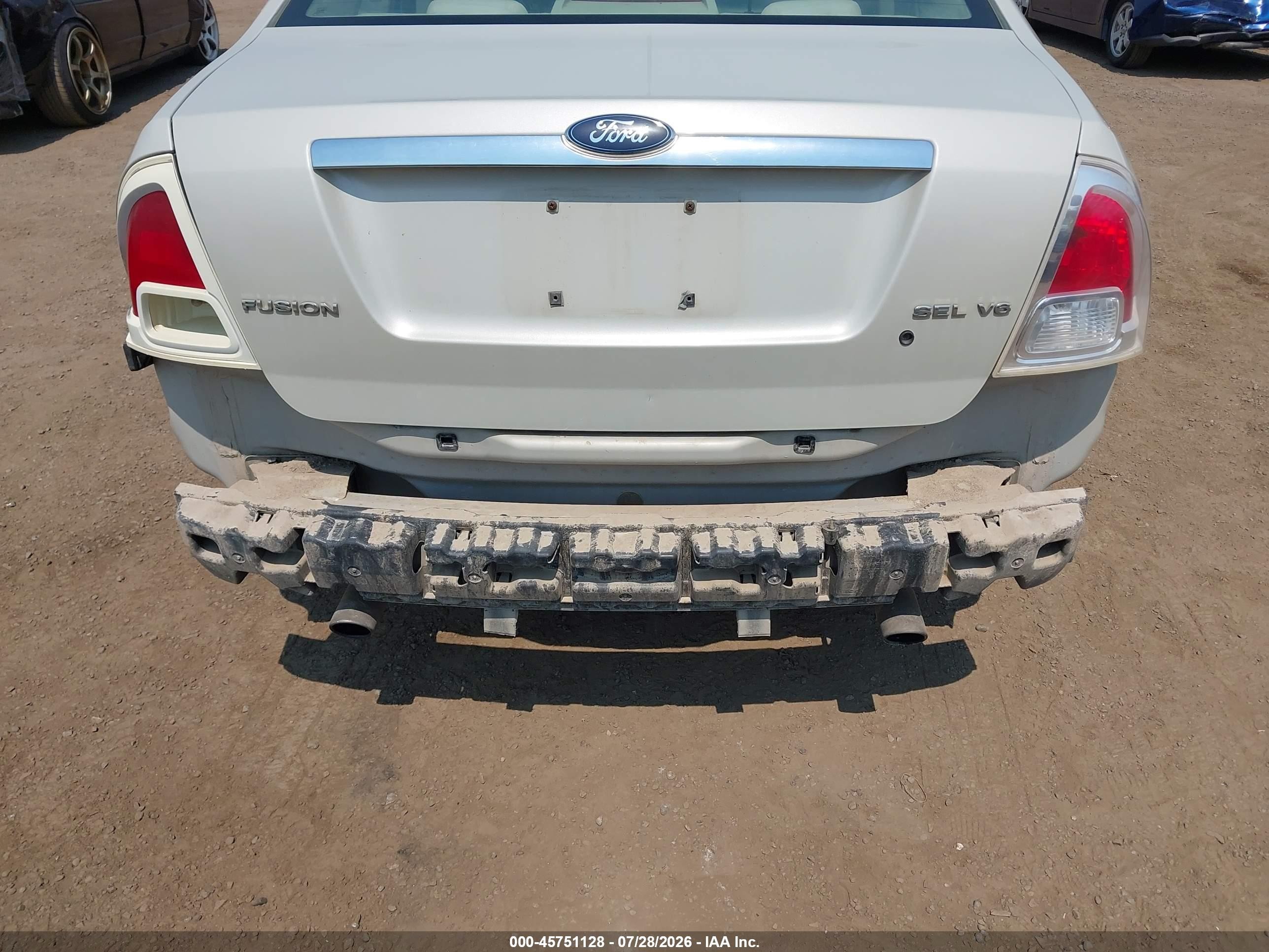 2008 Ford Fusion Sel White vin: 3FAHP08148R216320