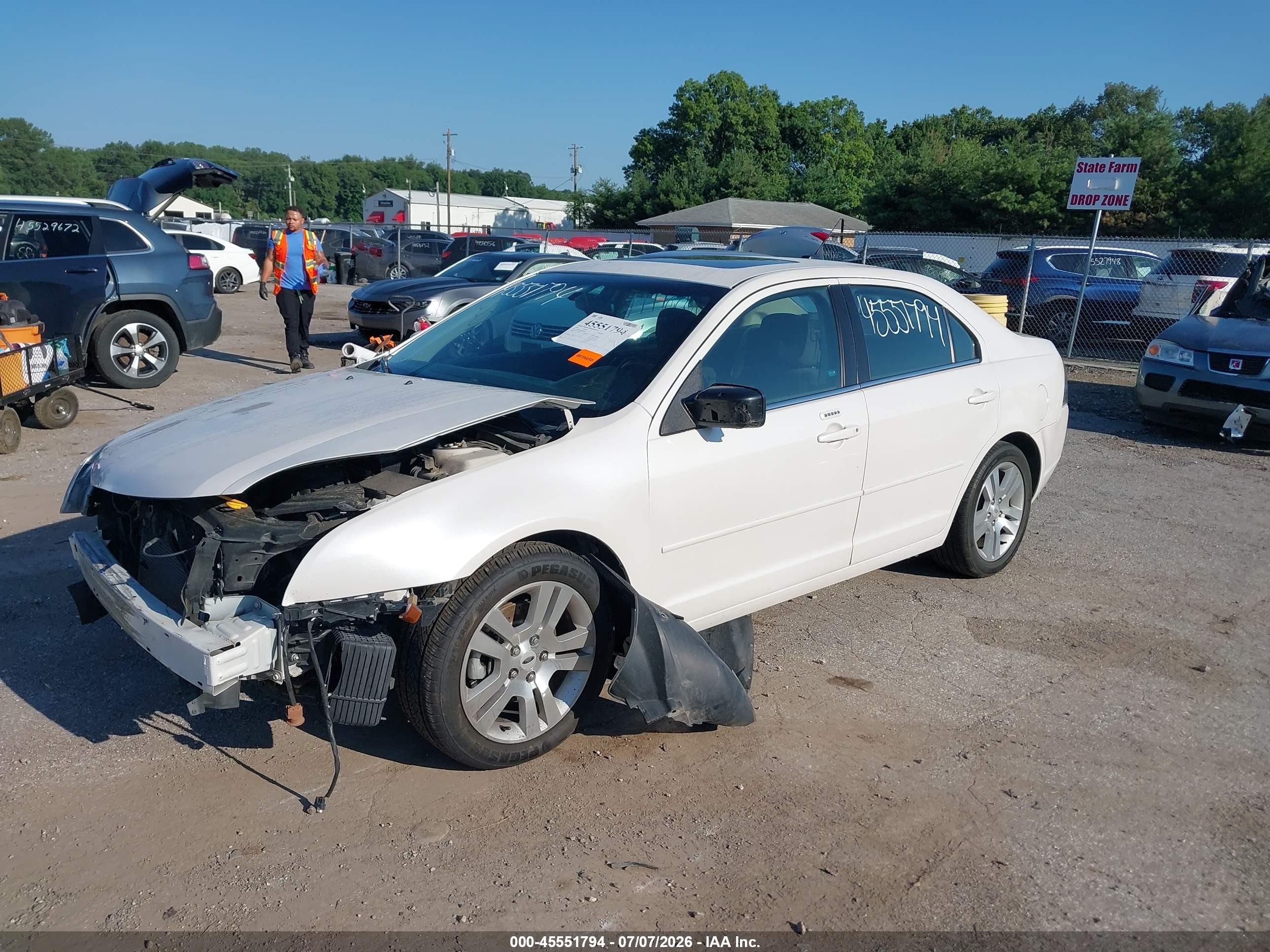 2009 Ford Fusion Sel White vin: 3FAHP08149R102951