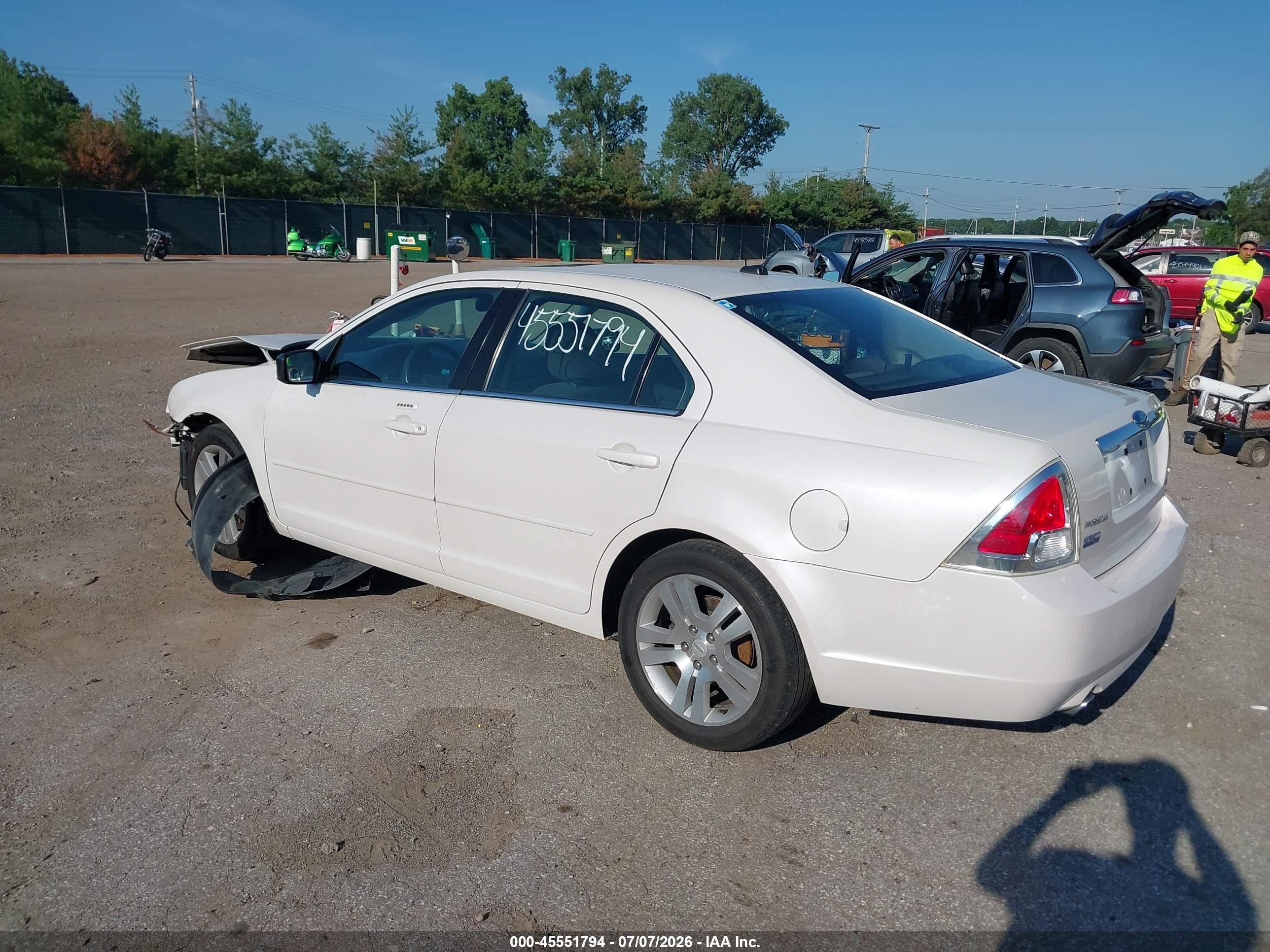 2009 Ford Fusion Sel White vin: 3FAHP08149R102951