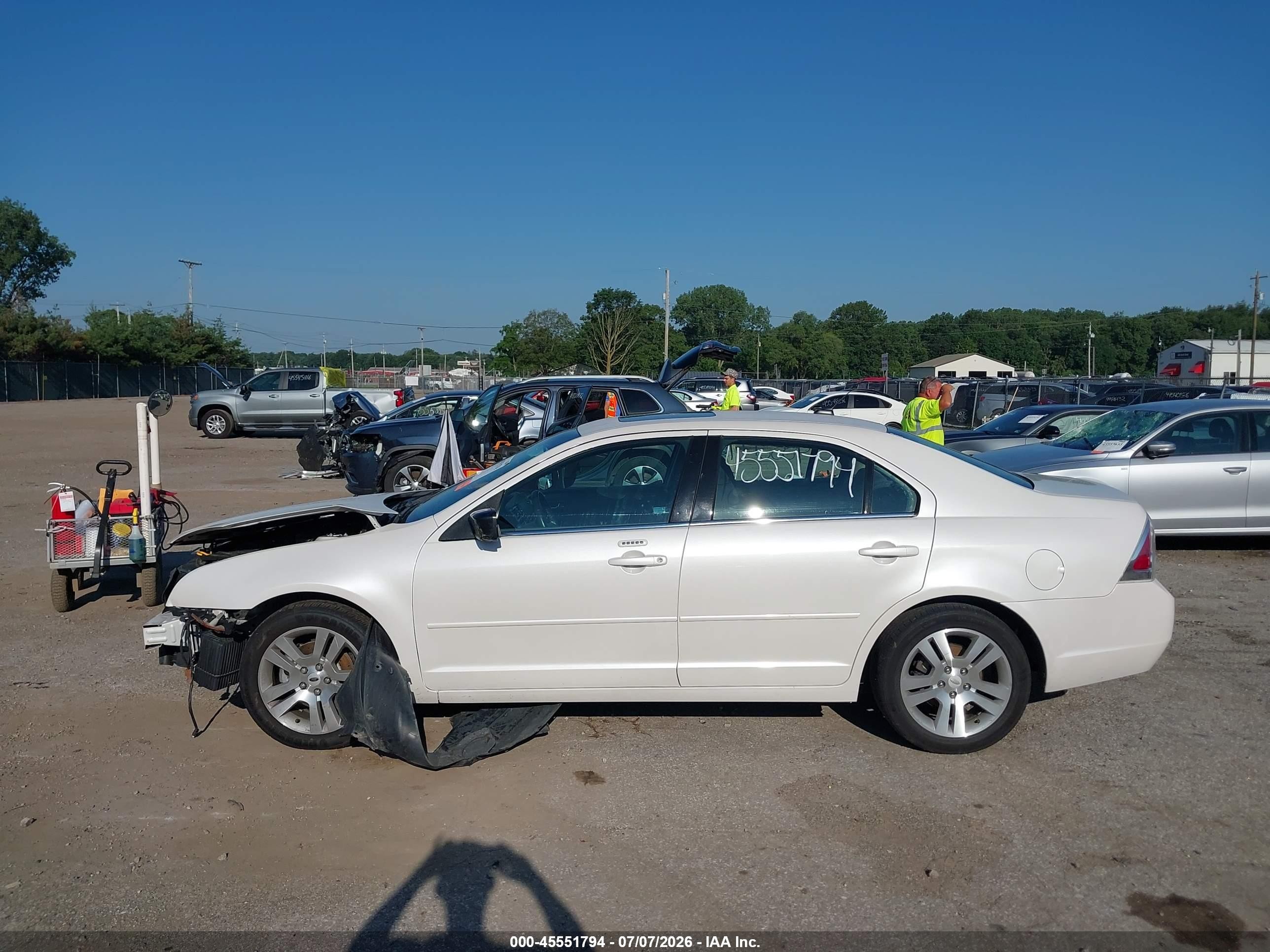 2009 Ford Fusion Sel White vin: 3FAHP08149R102951