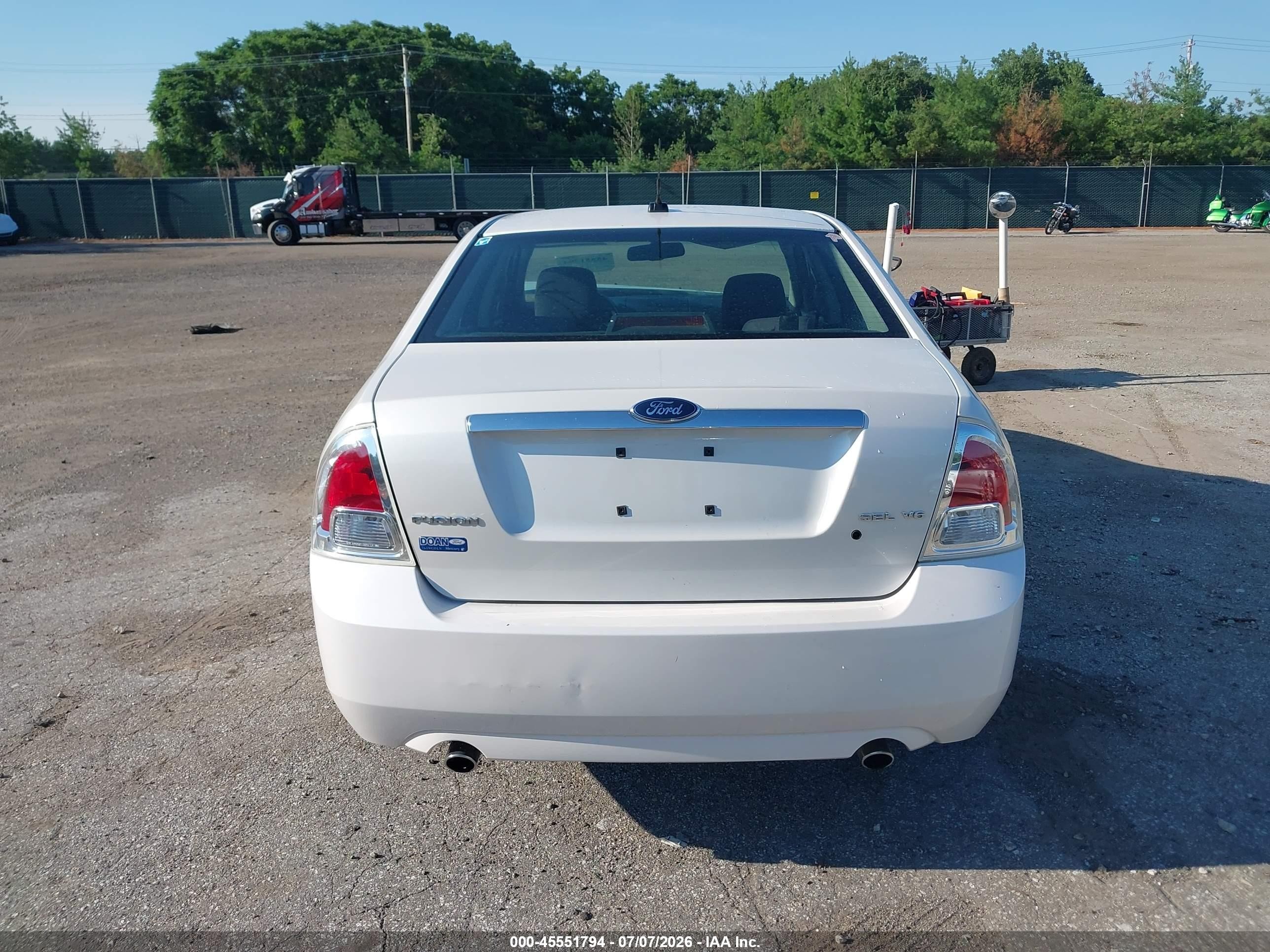 2009 Ford Fusion Sel White vin: 3FAHP08149R102951