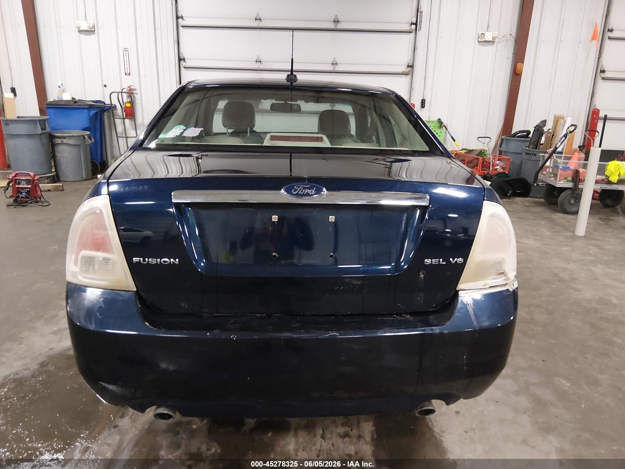2009 Ford Fusion Sel Dark Blue vin: 3FAHP08149R123038