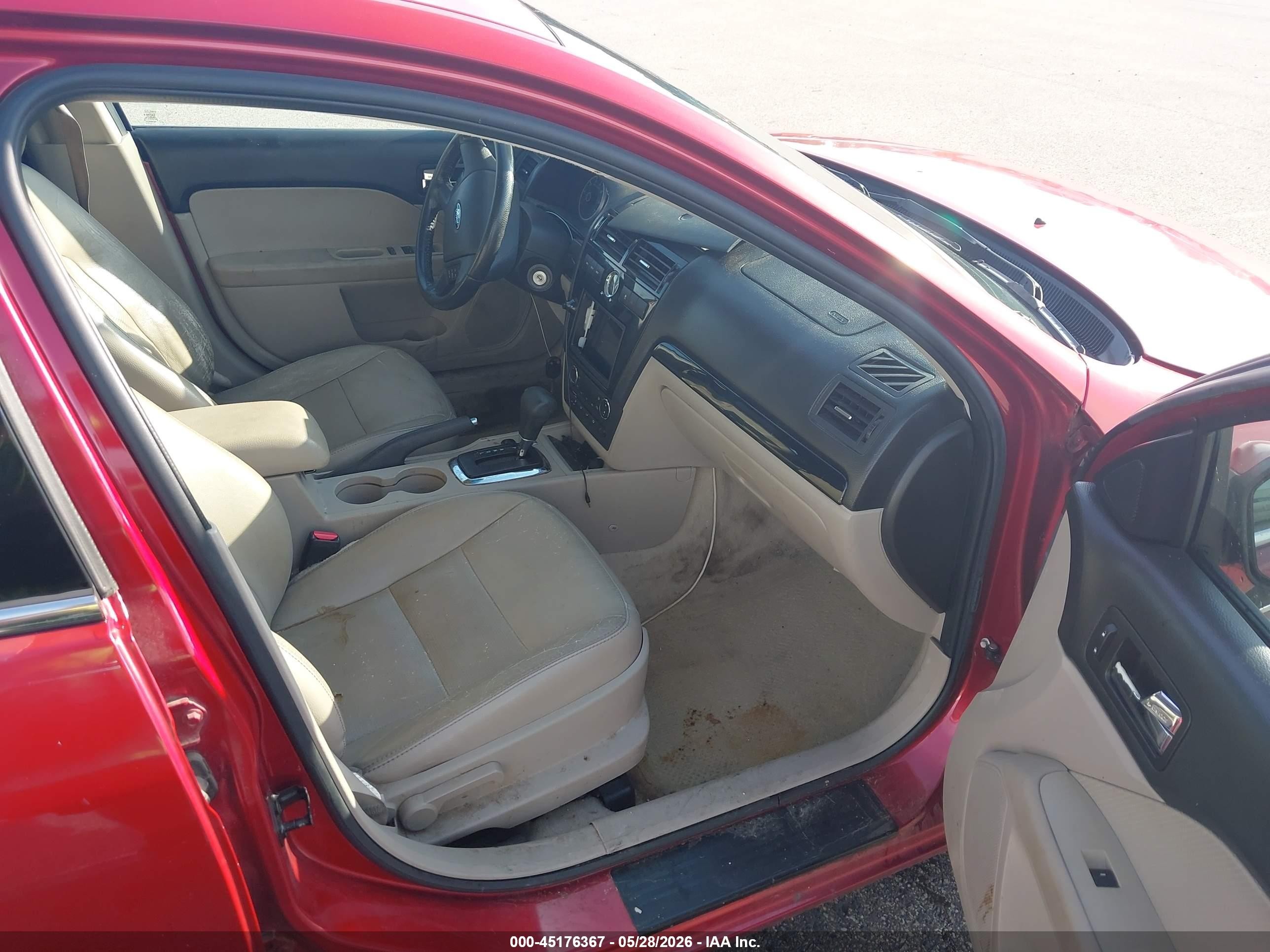 2009 Ford Fusion Sel Красный vin: 3FAHP08149R140471