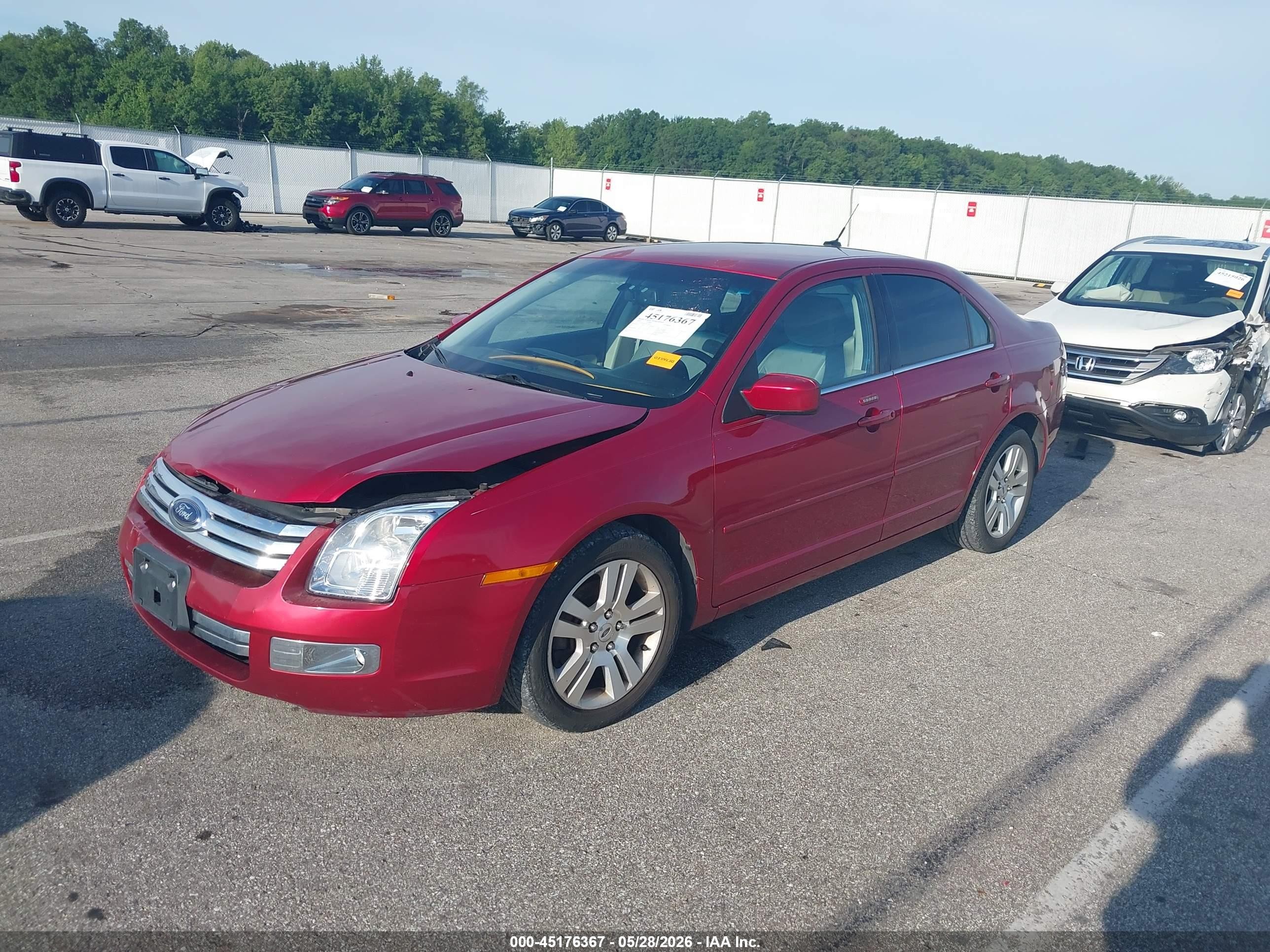 2009 Ford Fusion Sel Красный vin: 3FAHP08149R140471