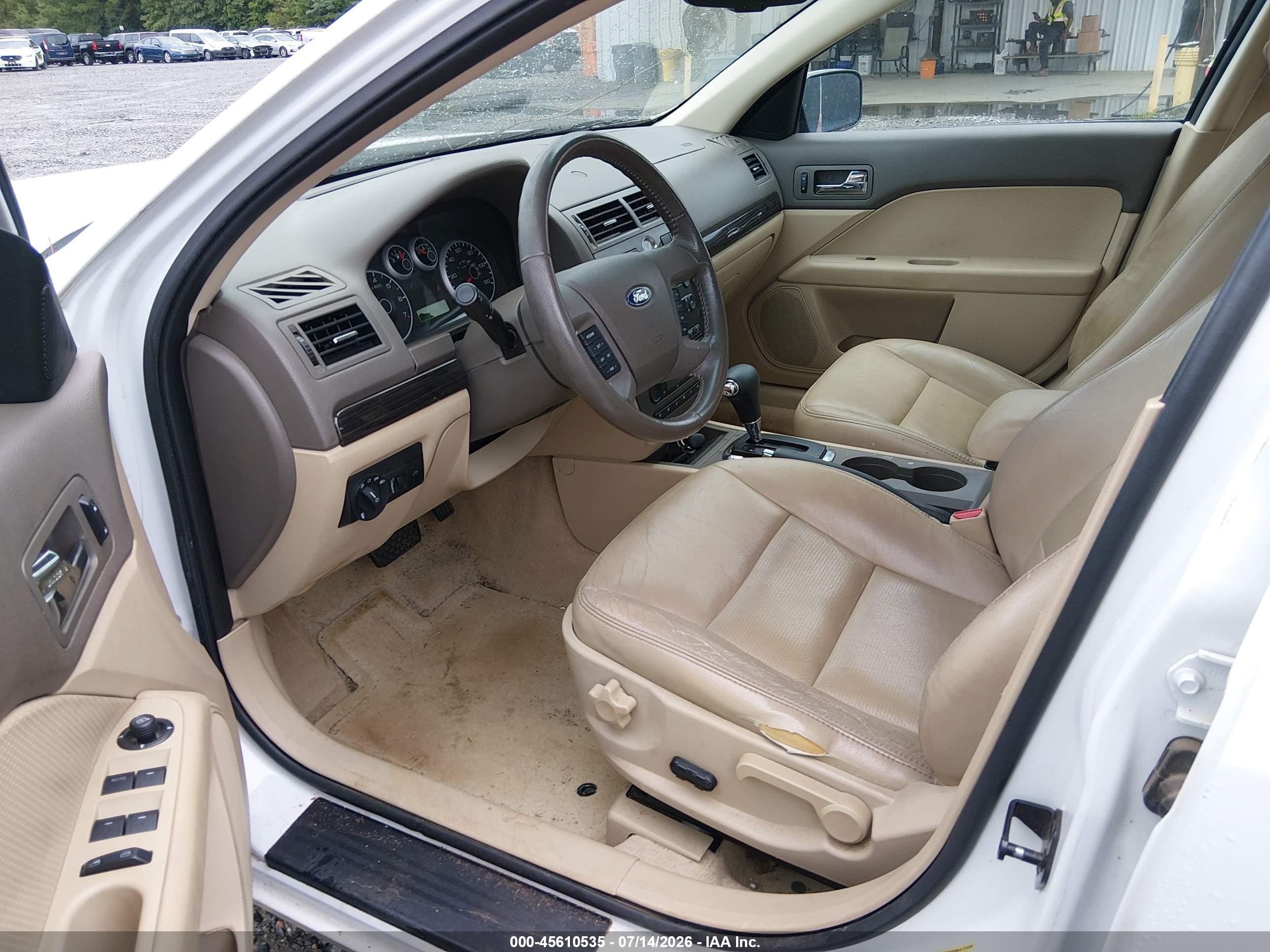 2007 Ford Fusion Sel White vin: 3FAHP08157R123210