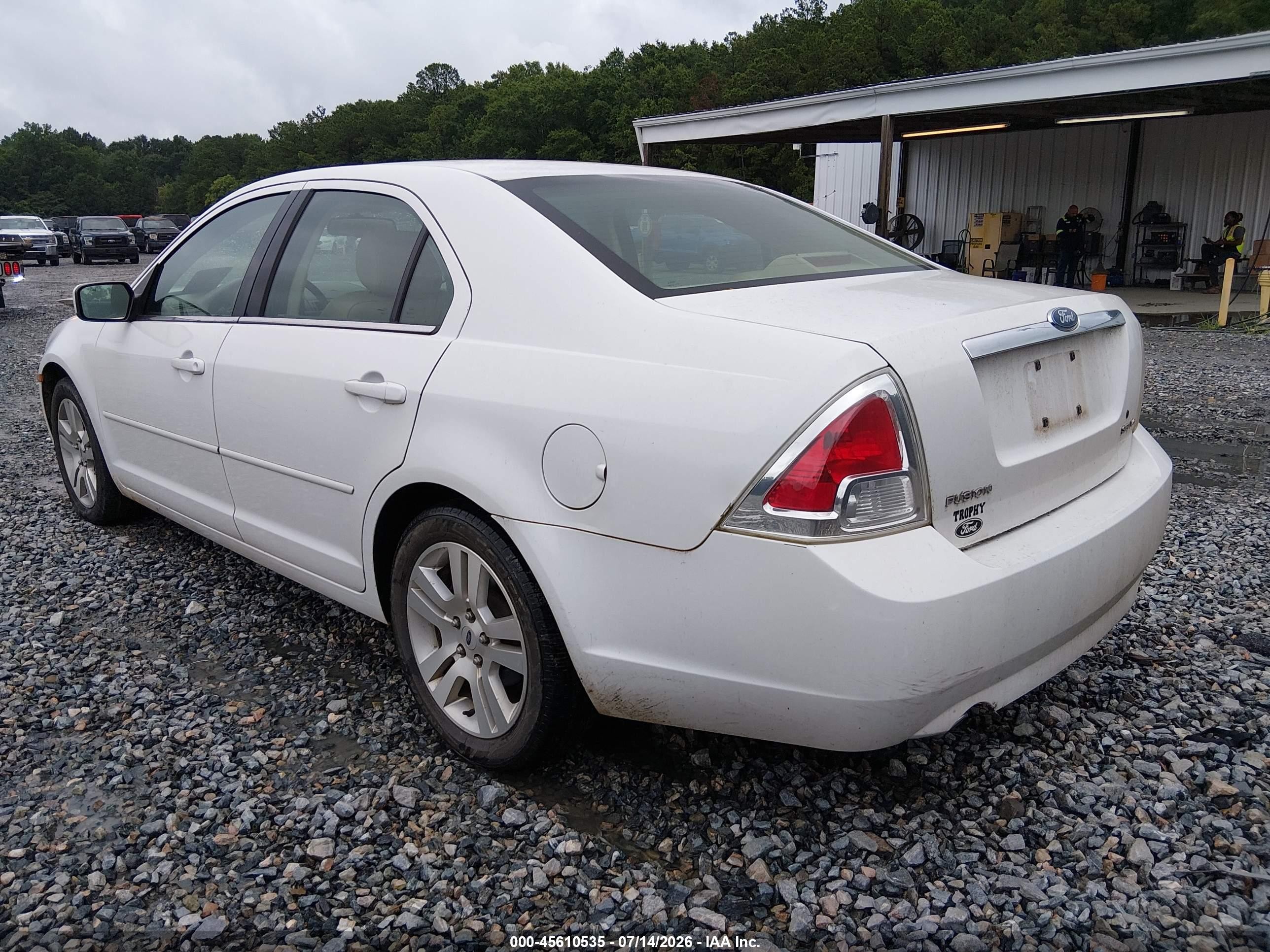 2007 Ford Fusion Sel White vin: 3FAHP08157R123210
