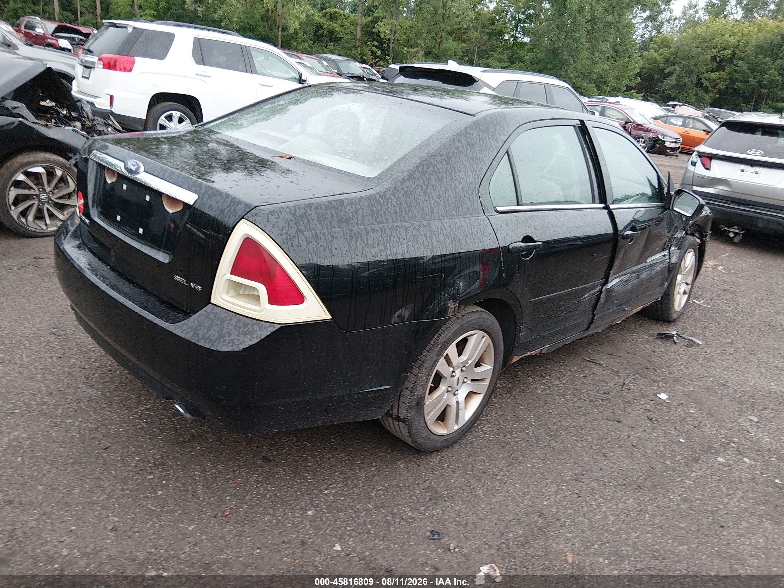 2006 Ford Fusion Sel Black vin: 3FAHP08166R142315
