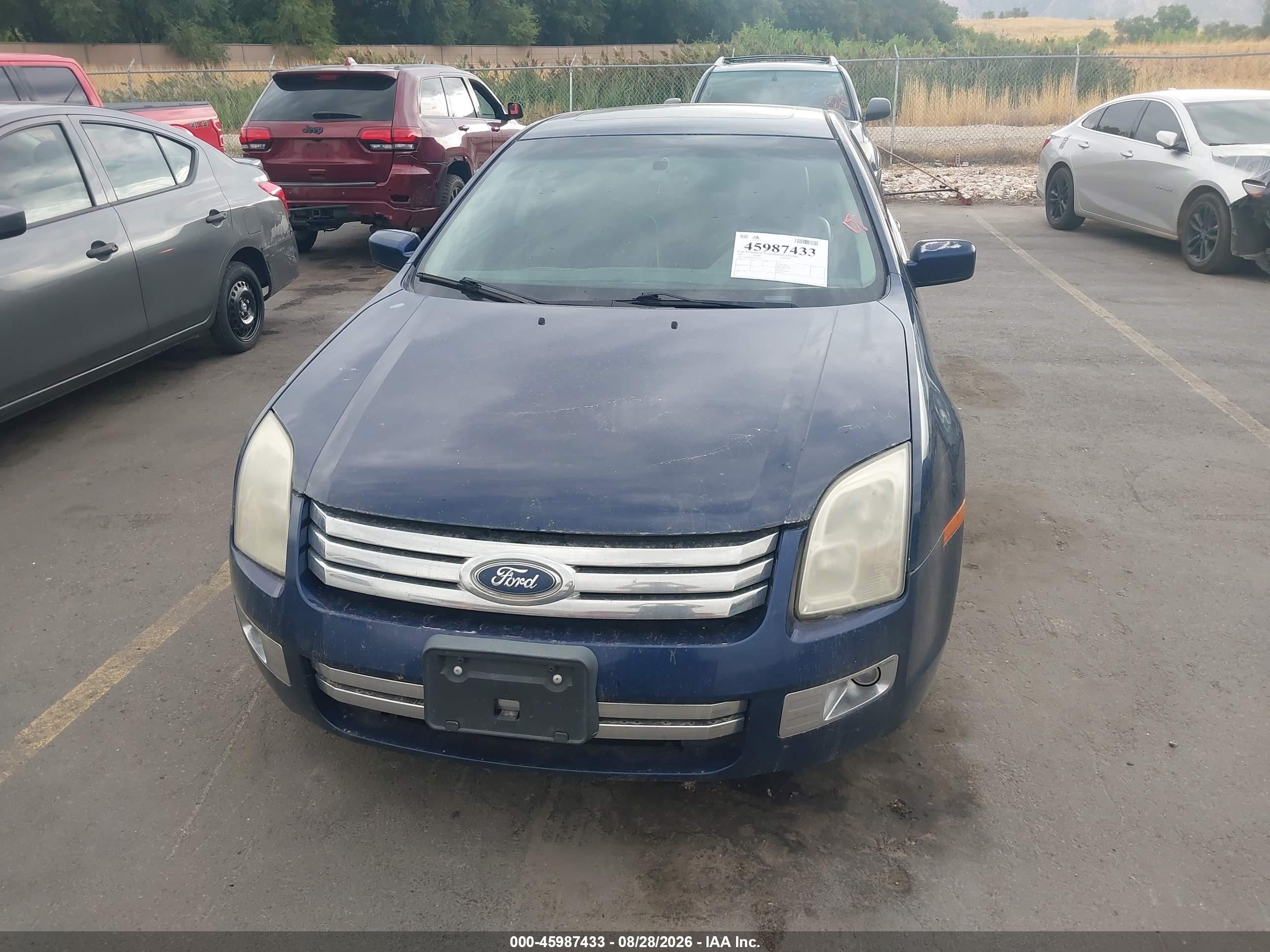 2007 Ford Fusion Sel Blue vin: 3FAHP08167R114371