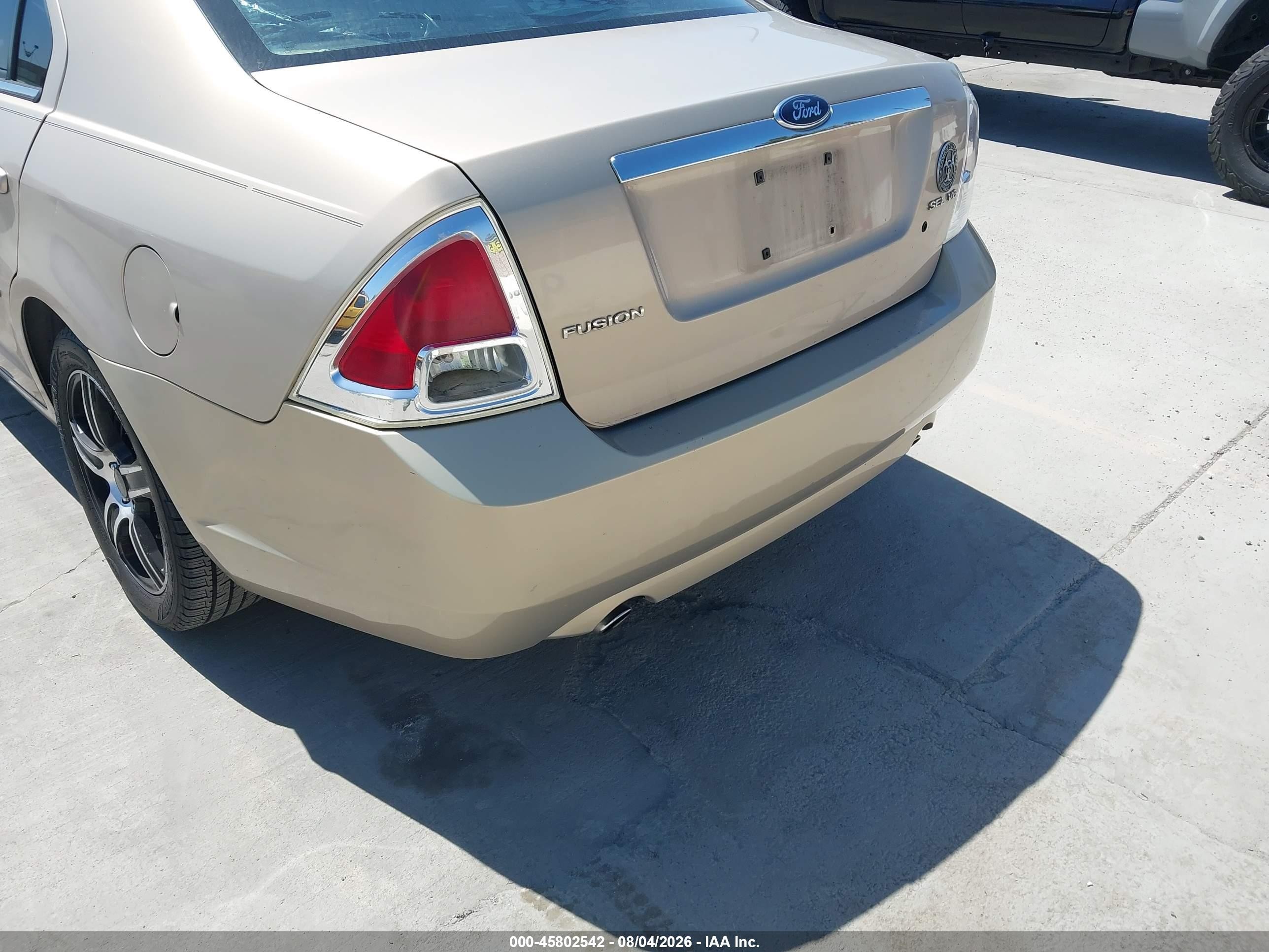 2008 Ford Fusion Sel Бежевый vin: 3FAHP08168R220496