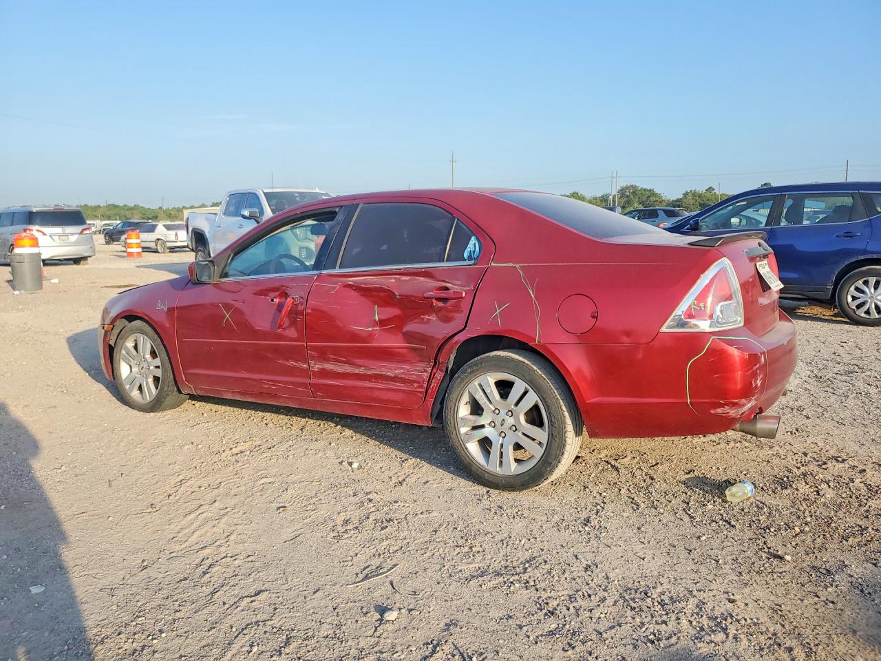 2007 Ford Fusion Sel Red vin: 3FAHP08177R107123