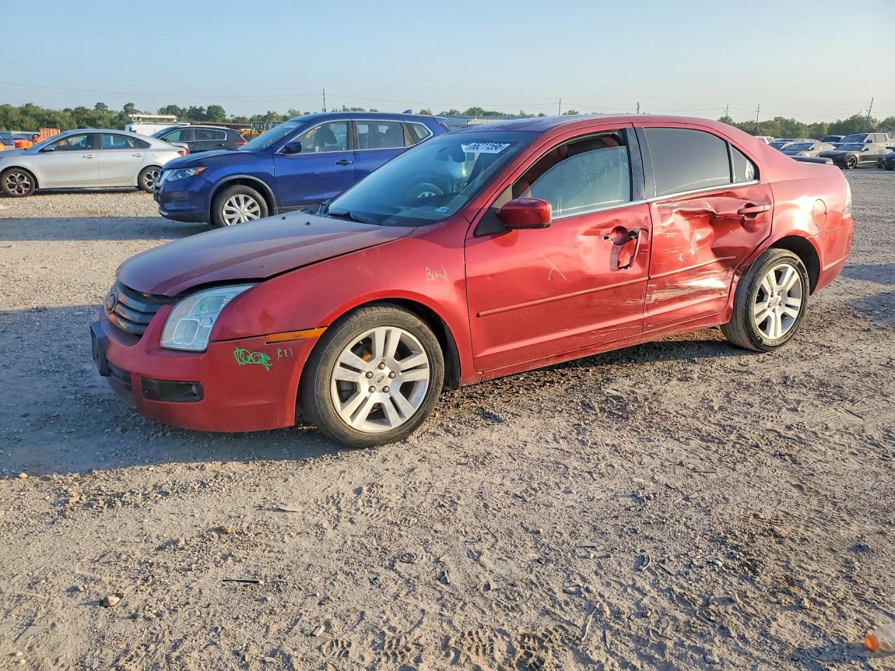 2007 Ford Fusion Sel Red vin: 3FAHP08177R107123
