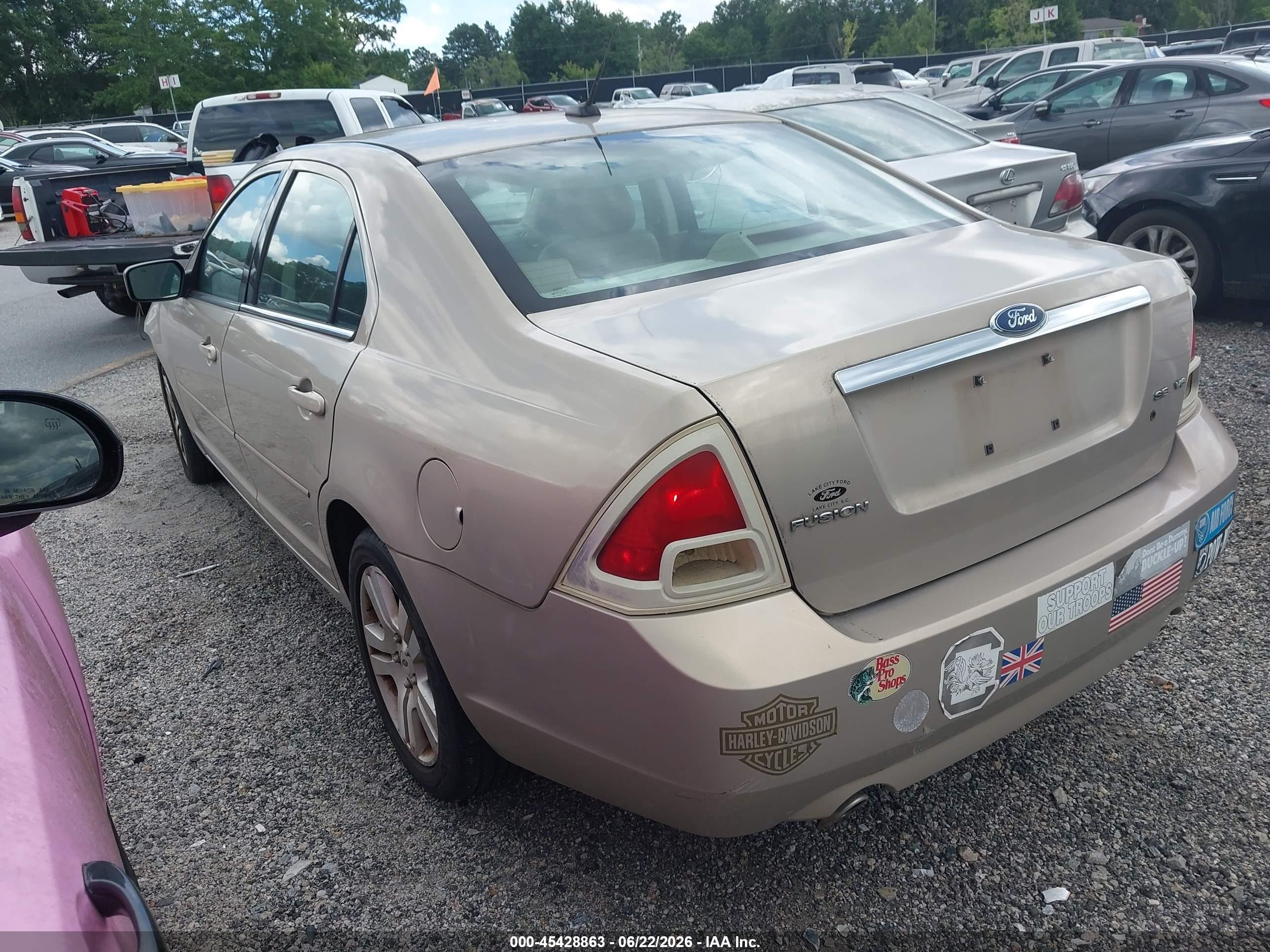 2007 Ford Fusion Sel Gold vin: 3FAHP08177R167550