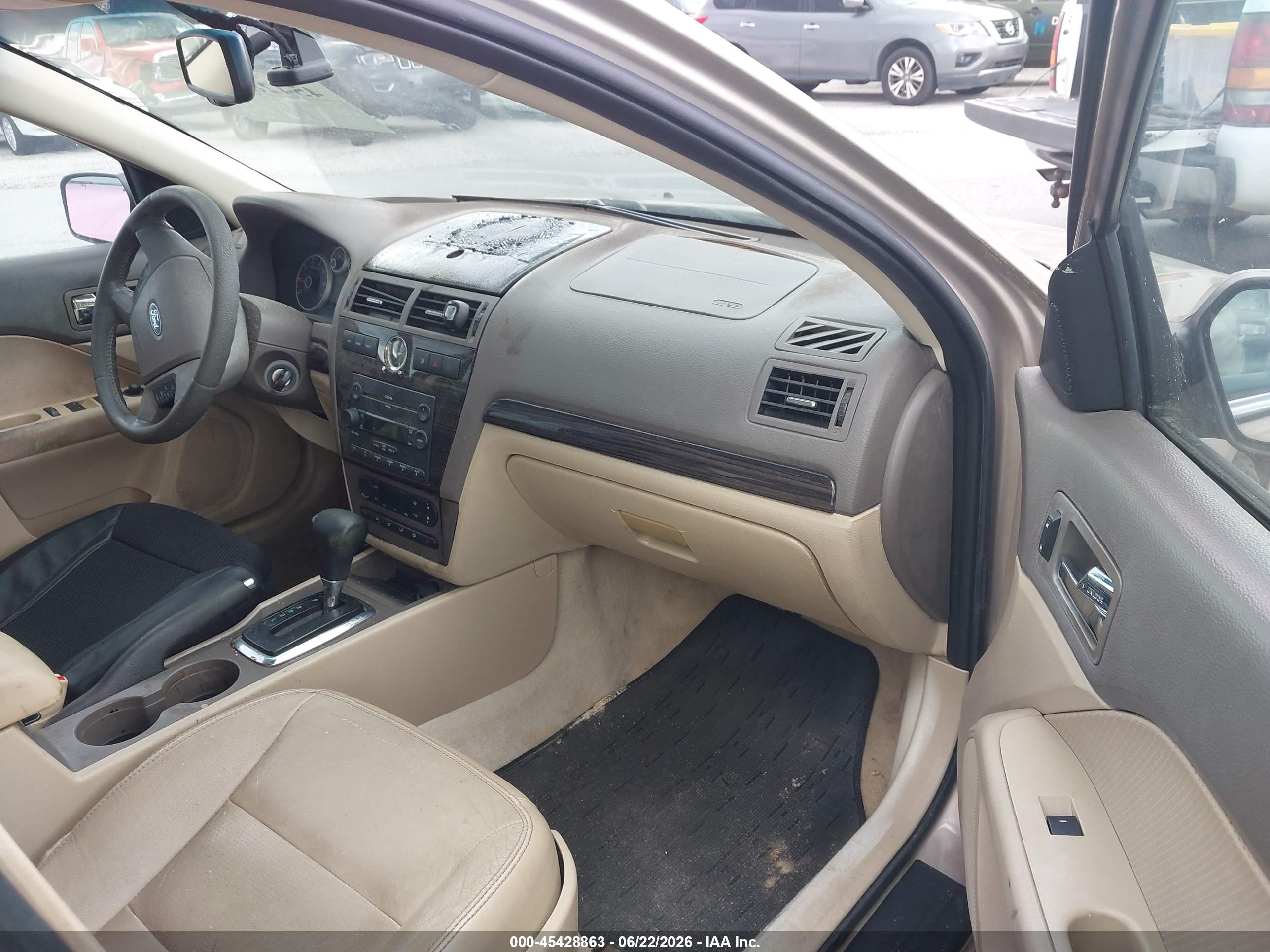 2007 Ford Fusion Sel Gold vin: 3FAHP08177R167550