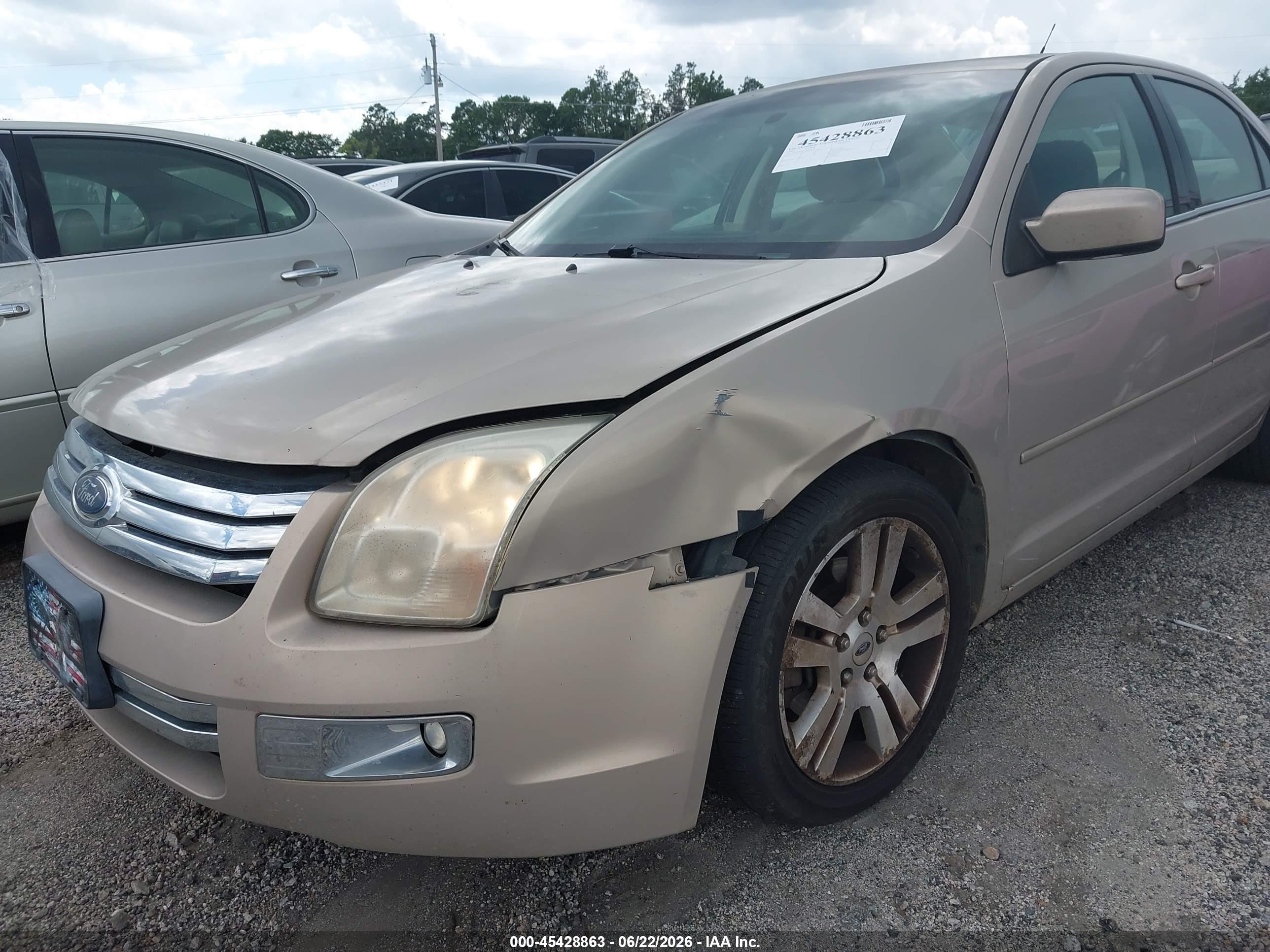 2007 Ford Fusion Sel Gold vin: 3FAHP08177R167550