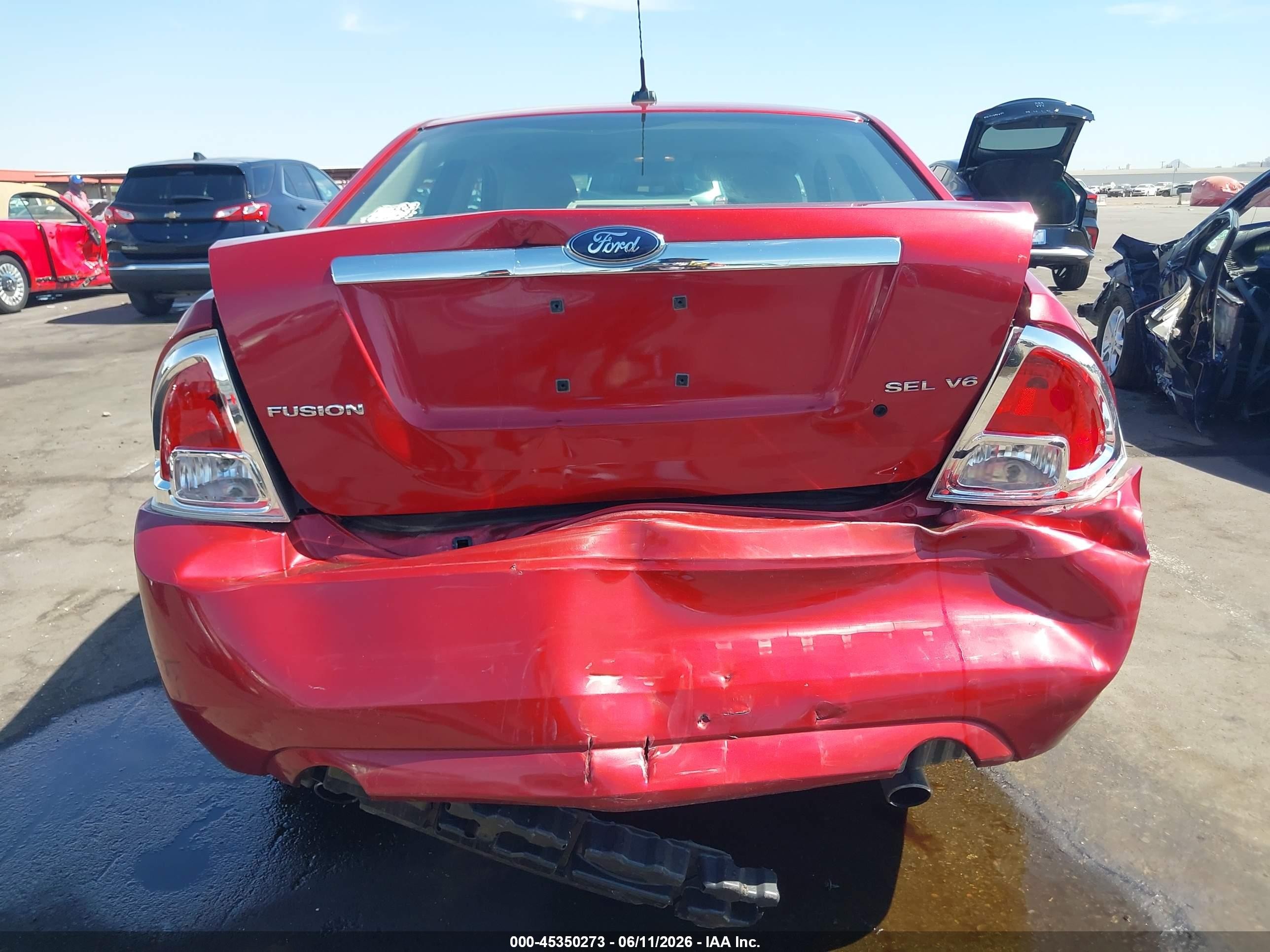 2009 Ford Fusion Sel Red vin: 3FAHP08179R106492