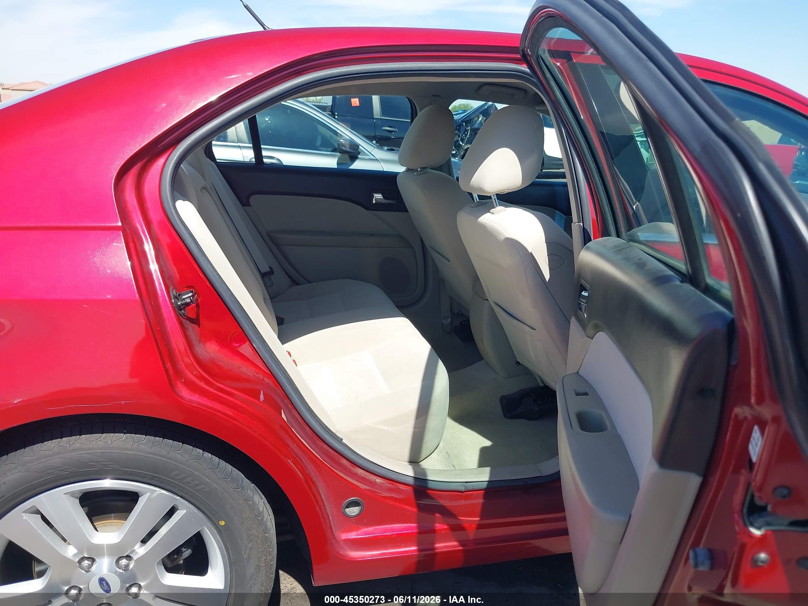 2009 Ford Fusion Sel Red vin: 3FAHP08179R106492