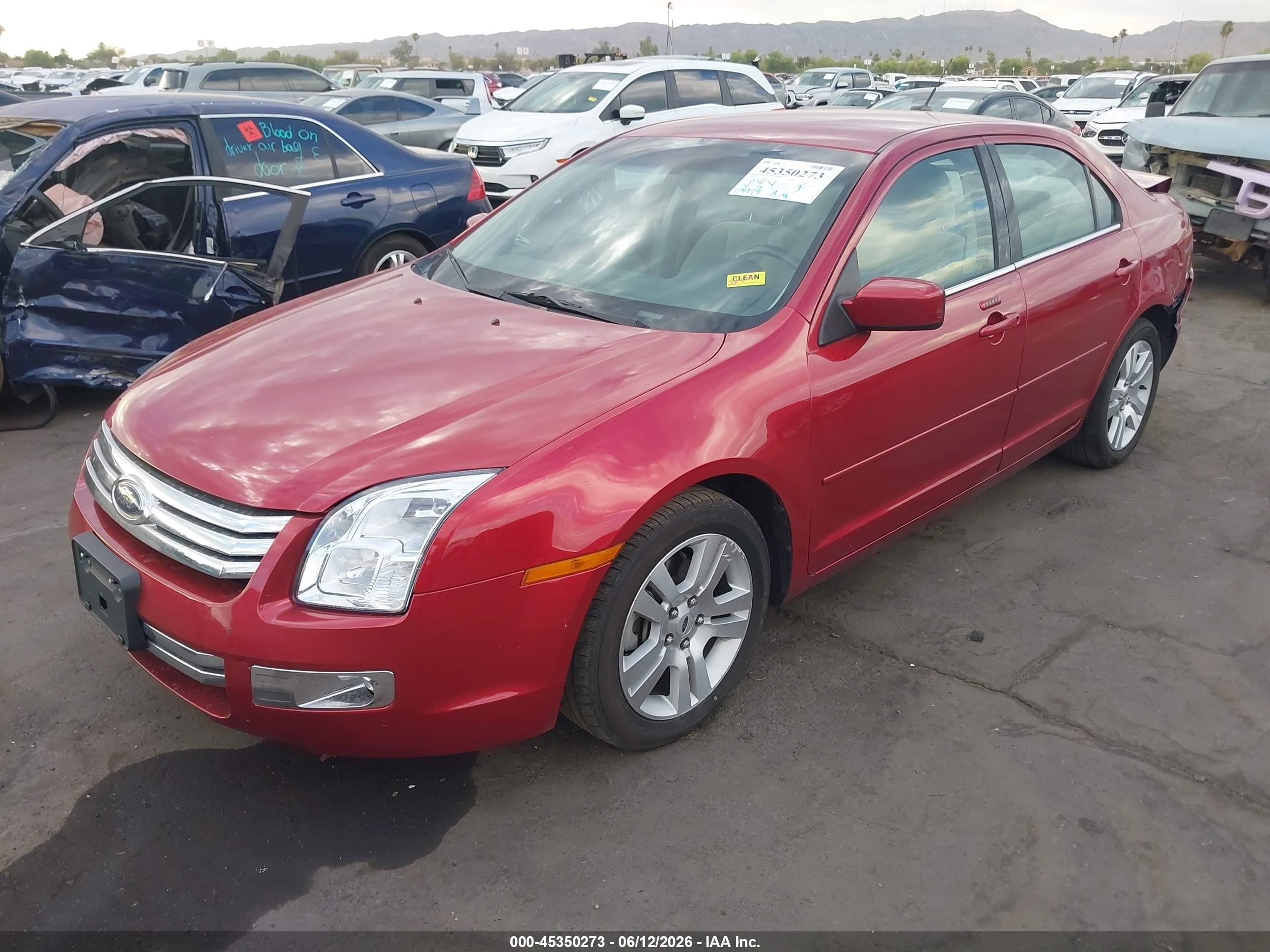 2009 Ford Fusion Sel Red vin: 3FAHP08179R106492