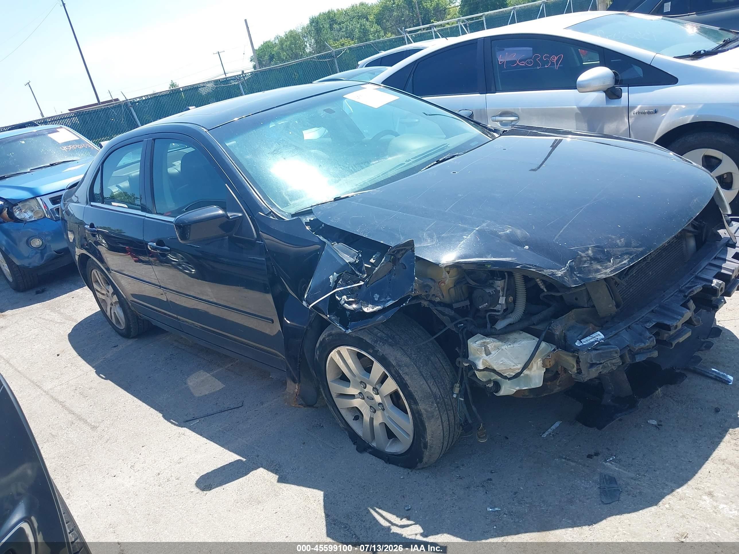 2008 Ford Fusion Sel Black vin: 3FAHP08188R184522