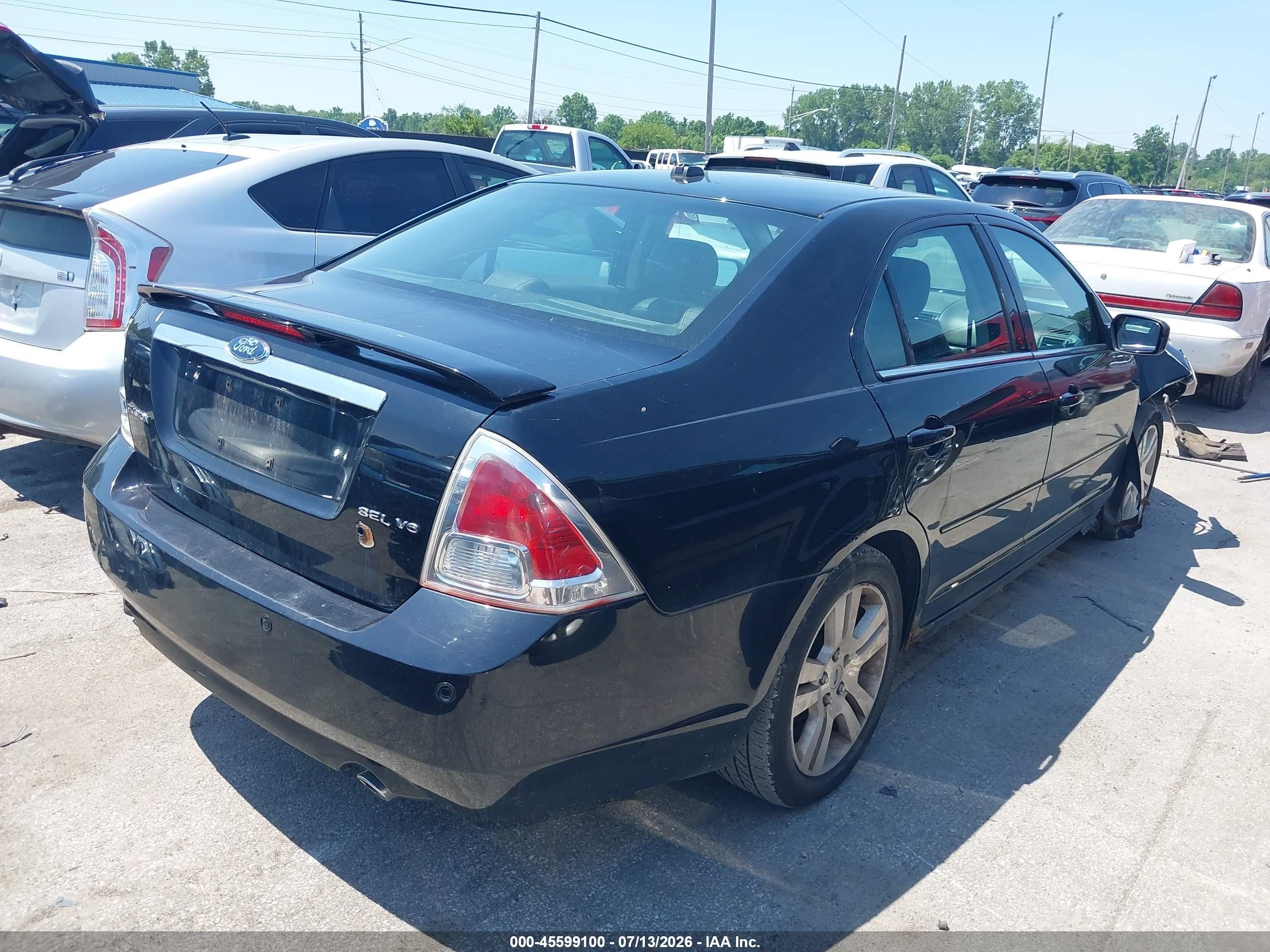 2008 Ford Fusion Sel Black vin: 3FAHP08188R184522
