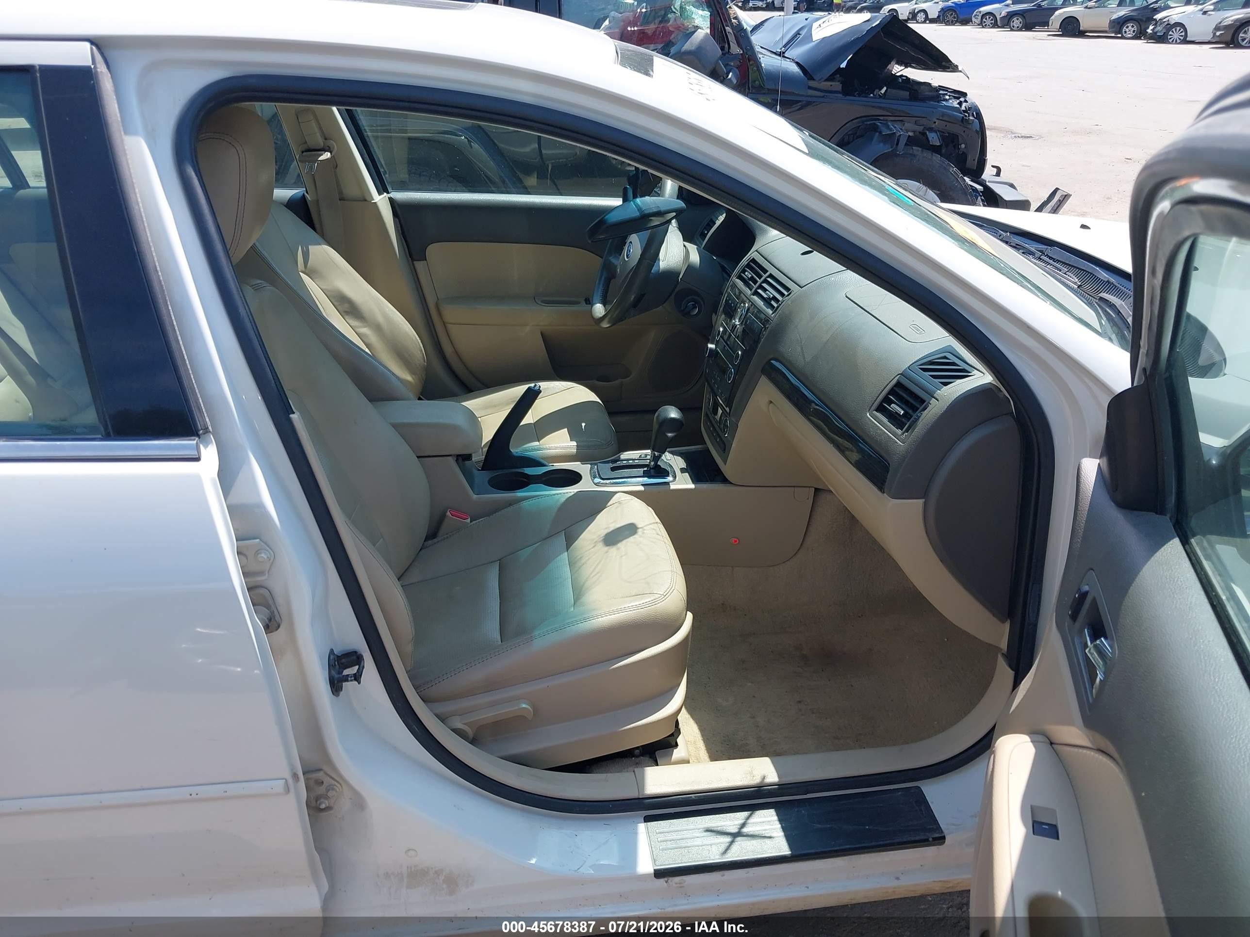 2009 Ford Fusion Sel White vin: 3FAHP08189R152803