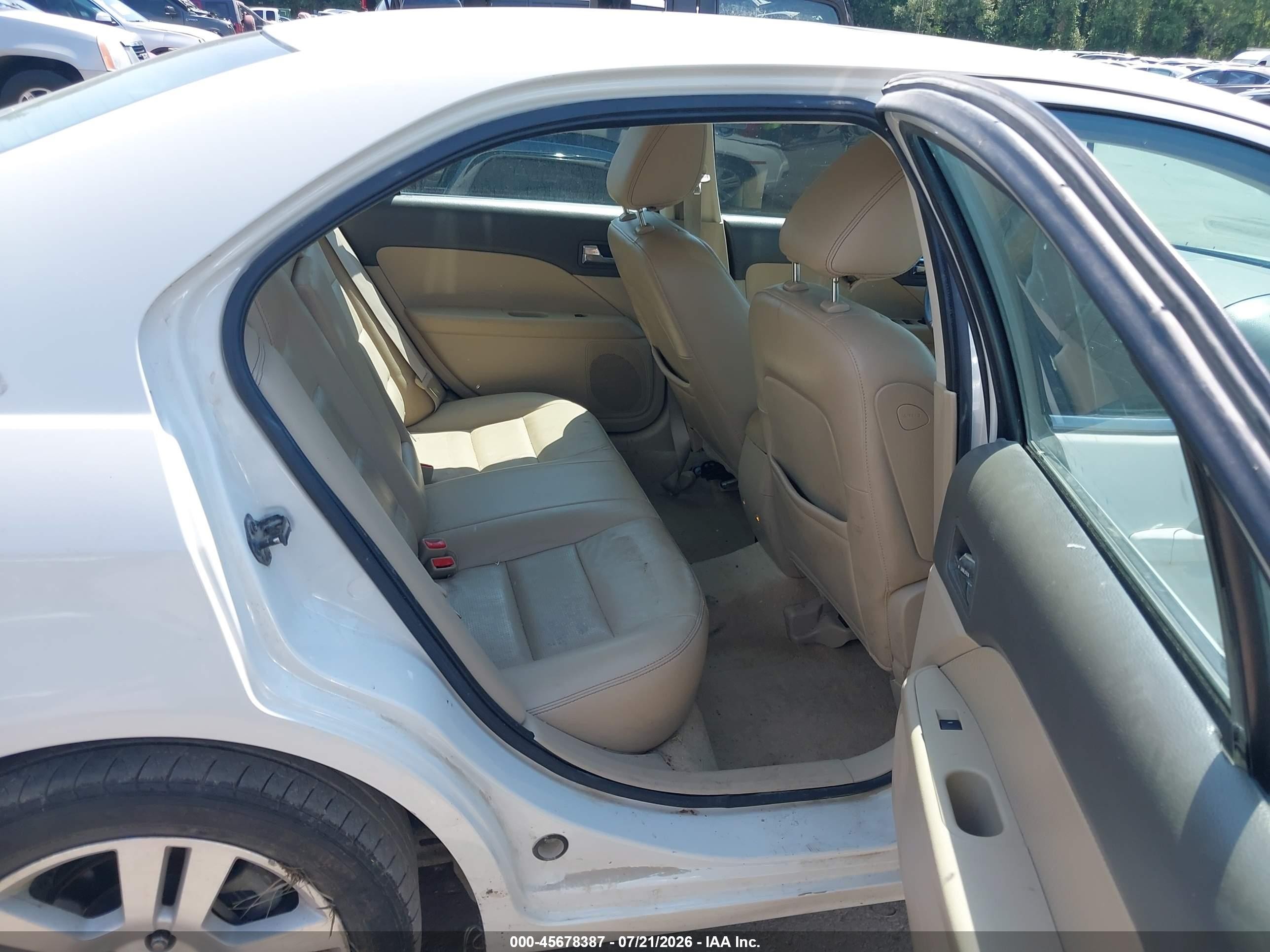 2009 Ford Fusion Sel White vin: 3FAHP08189R152803