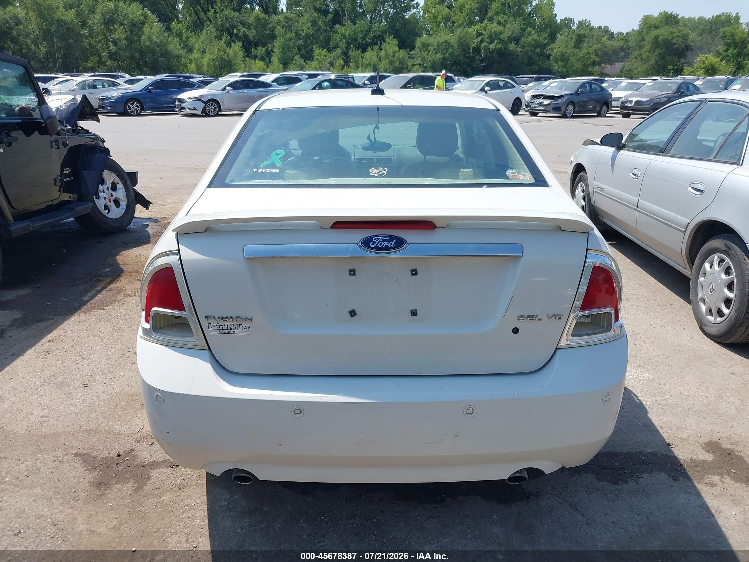 2009 Ford Fusion Sel White vin: 3FAHP08189R152803