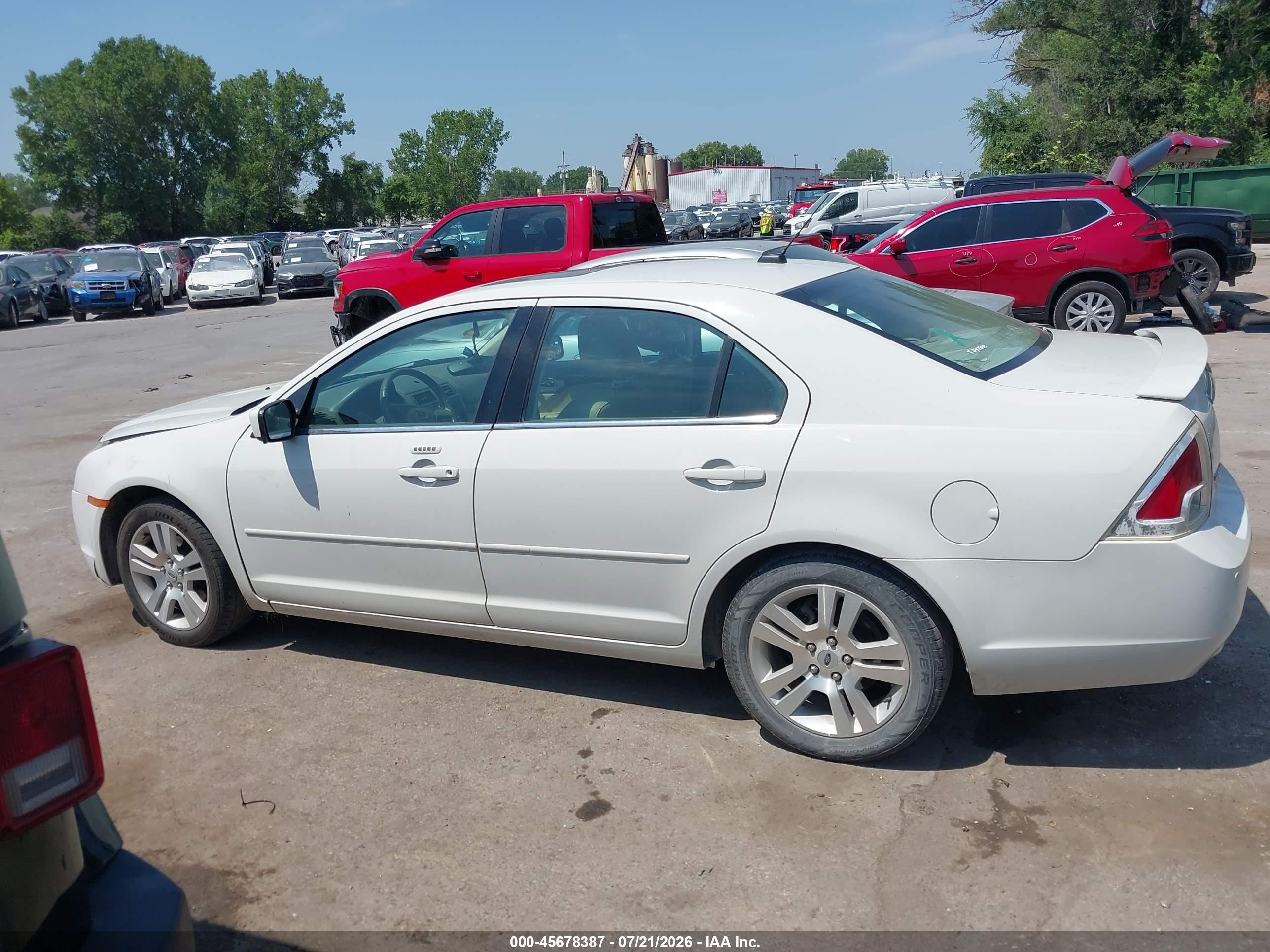 2009 Ford Fusion Sel White vin: 3FAHP08189R152803