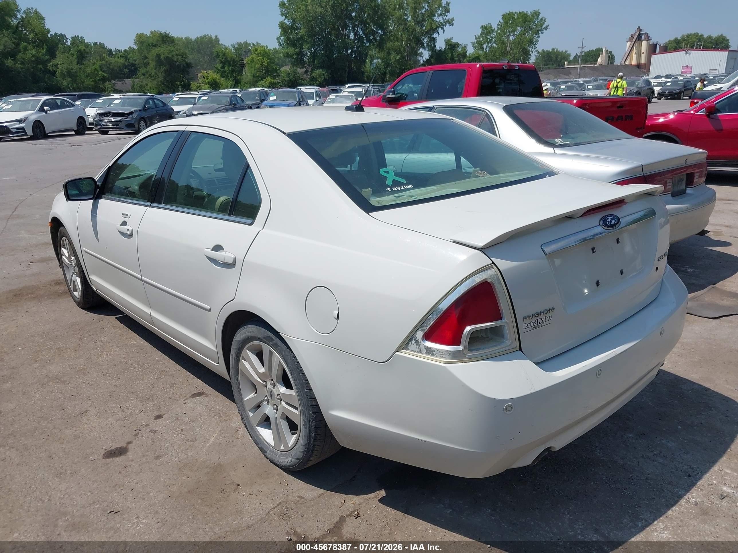 2009 Ford Fusion Sel White vin: 3FAHP08189R152803
