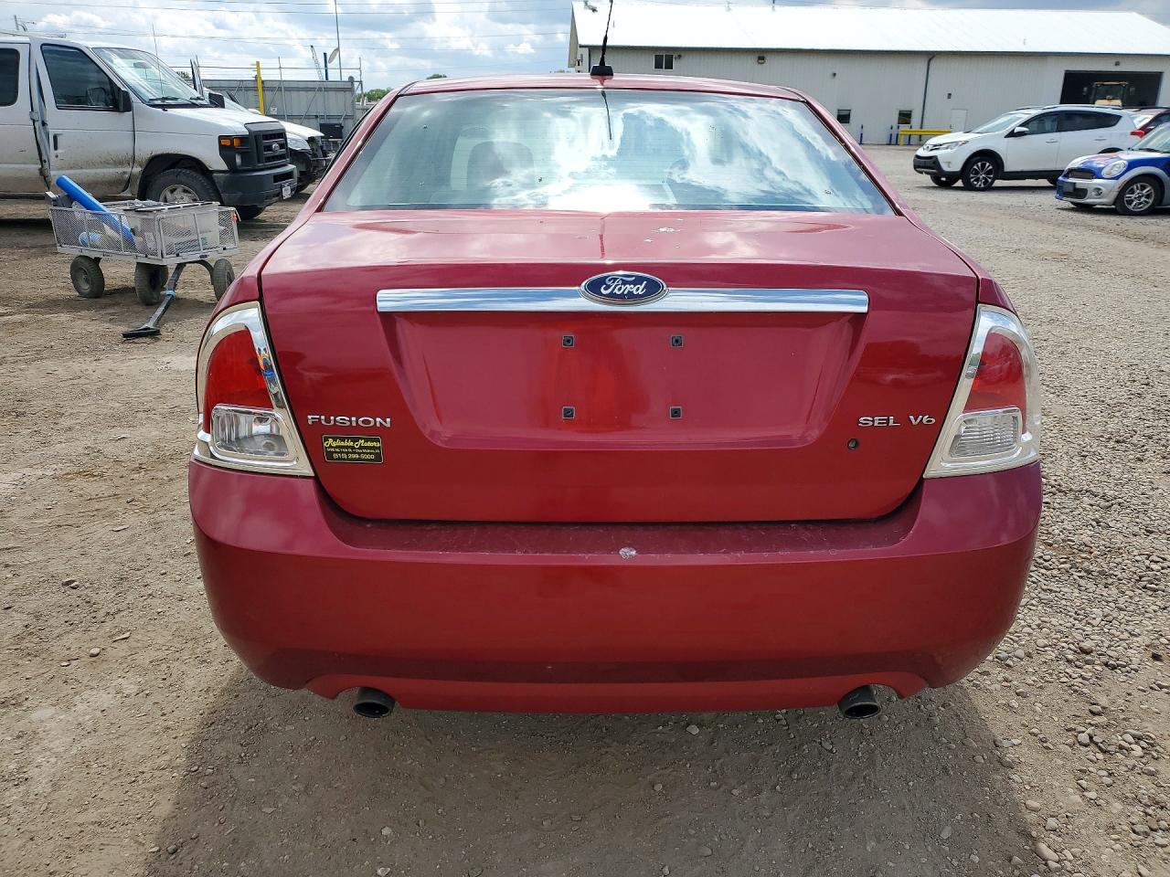 2009 Ford Fusion Sel Maroon vin: 3FAHP08189R163347