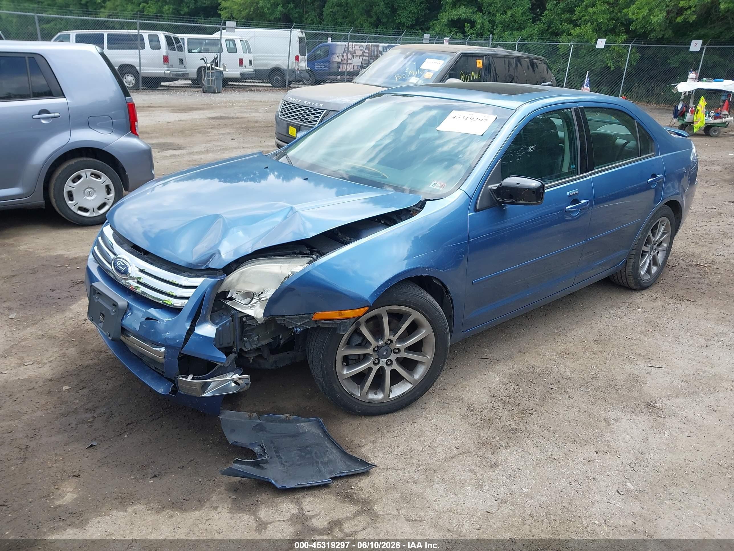 2009 Ford Fusion Sel Light Blue vin: 3FAHP08189R192461
