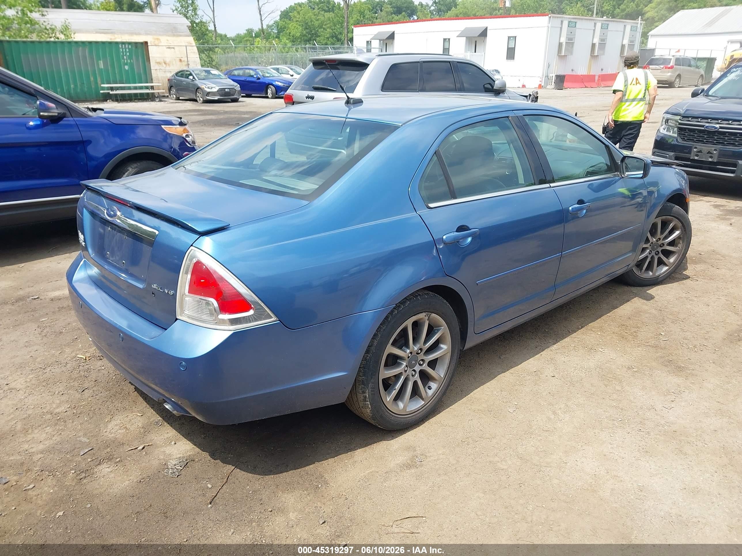 2009 Ford Fusion Sel Light Blue vin: 3FAHP08189R192461