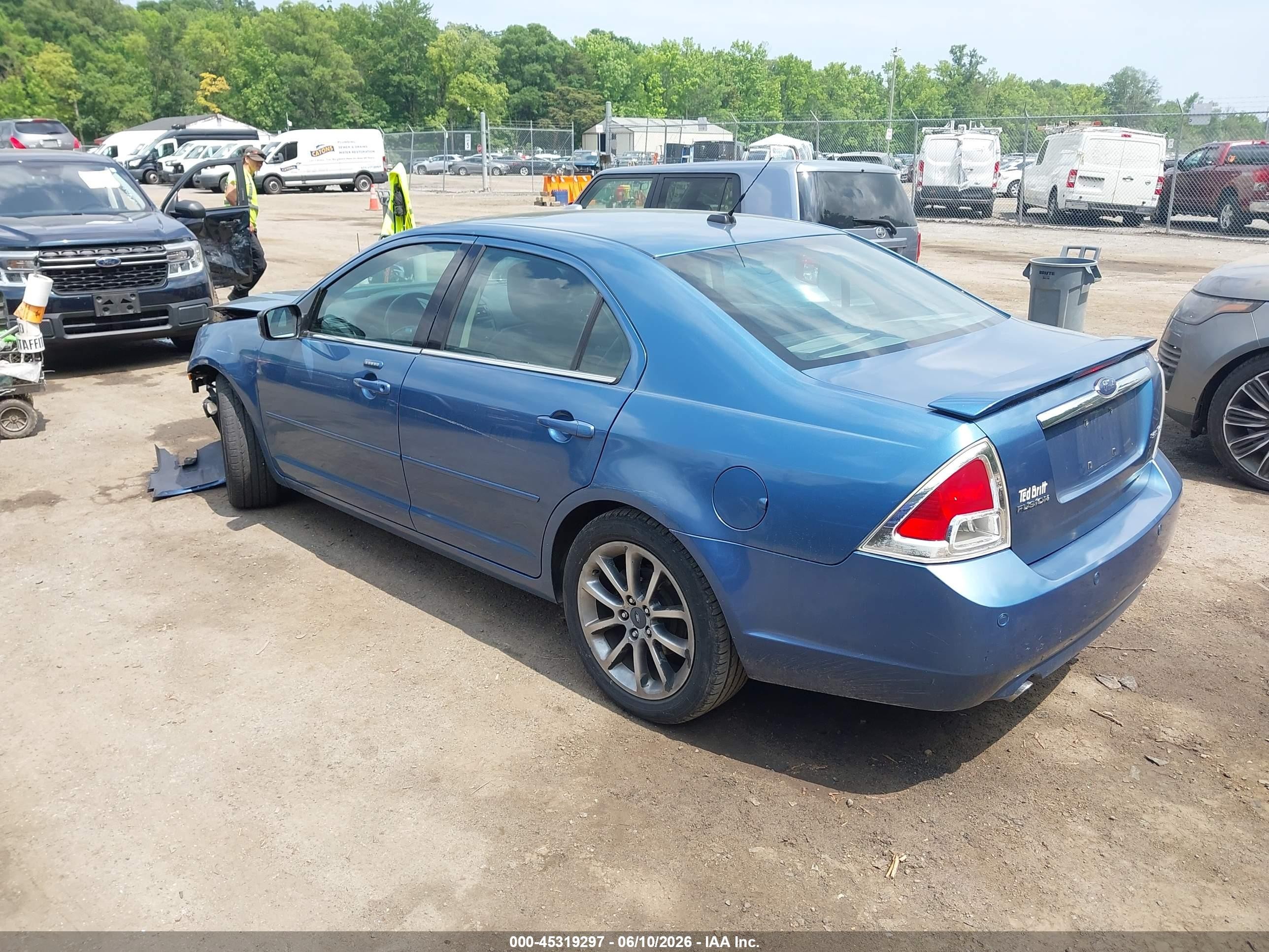2009 Ford Fusion Sel Light Blue vin: 3FAHP08189R192461