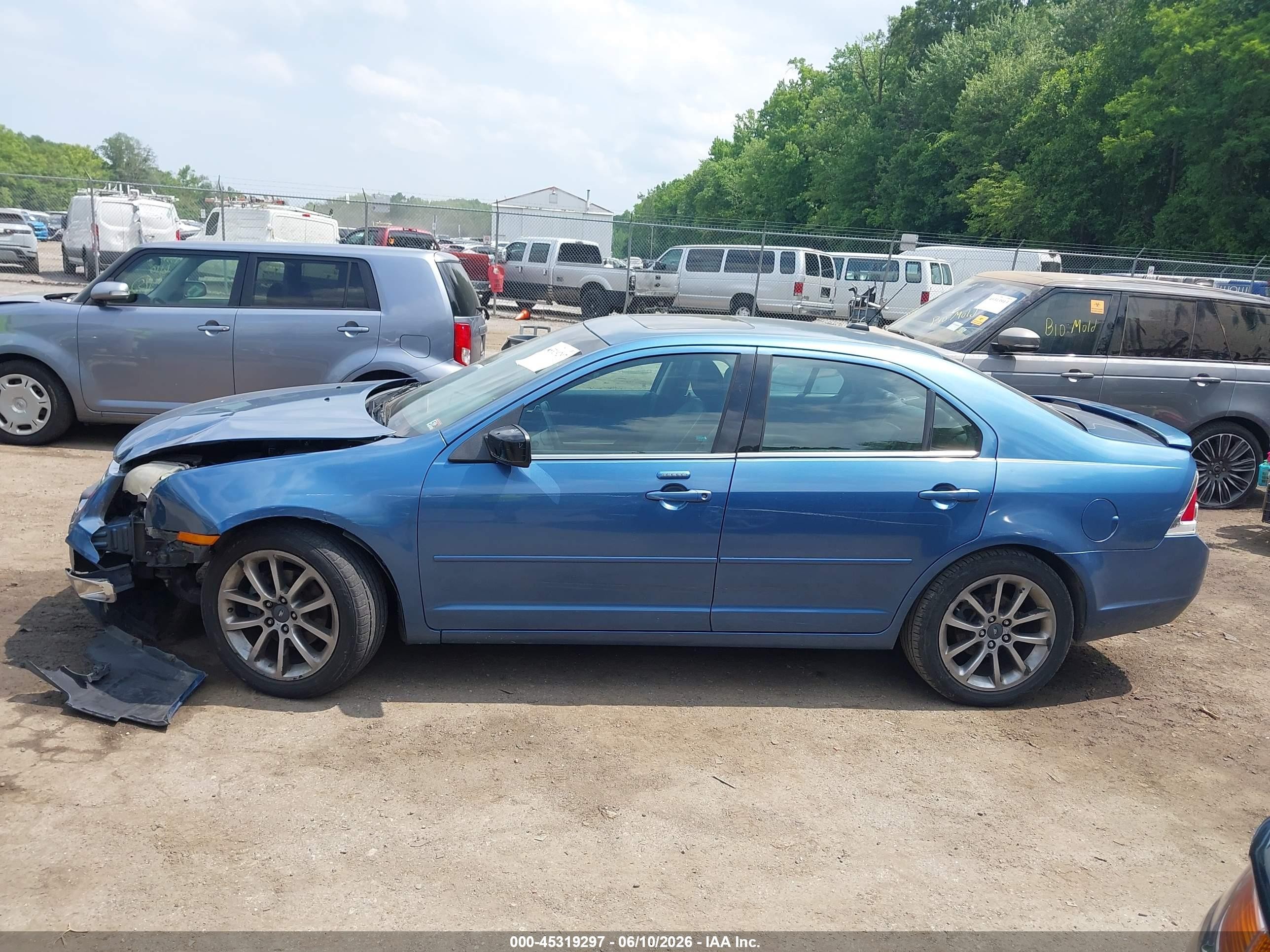 2009 Ford Fusion Sel Light Blue vin: 3FAHP08189R192461