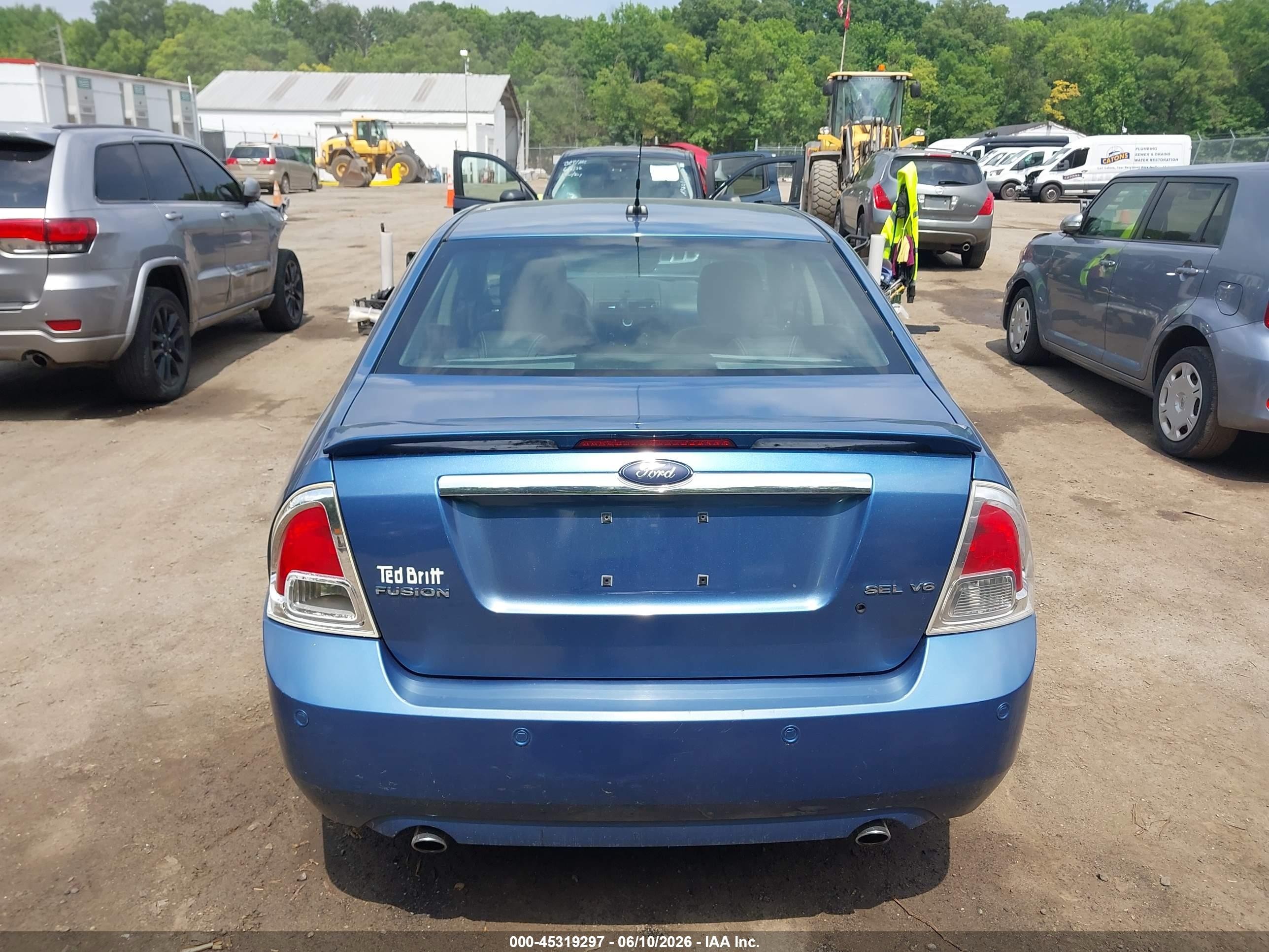 2009 Ford Fusion Sel Light Blue vin: 3FAHP08189R192461