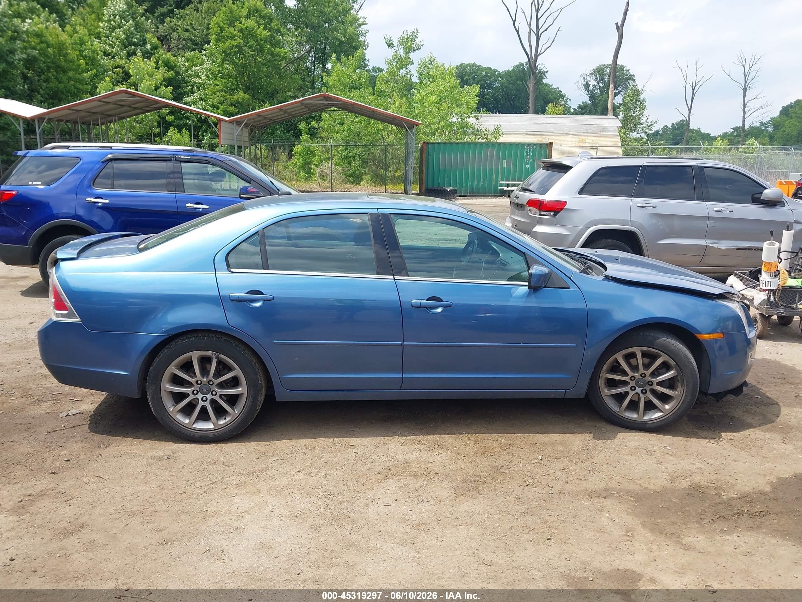 2009 Ford Fusion Sel Light Blue vin: 3FAHP08189R192461