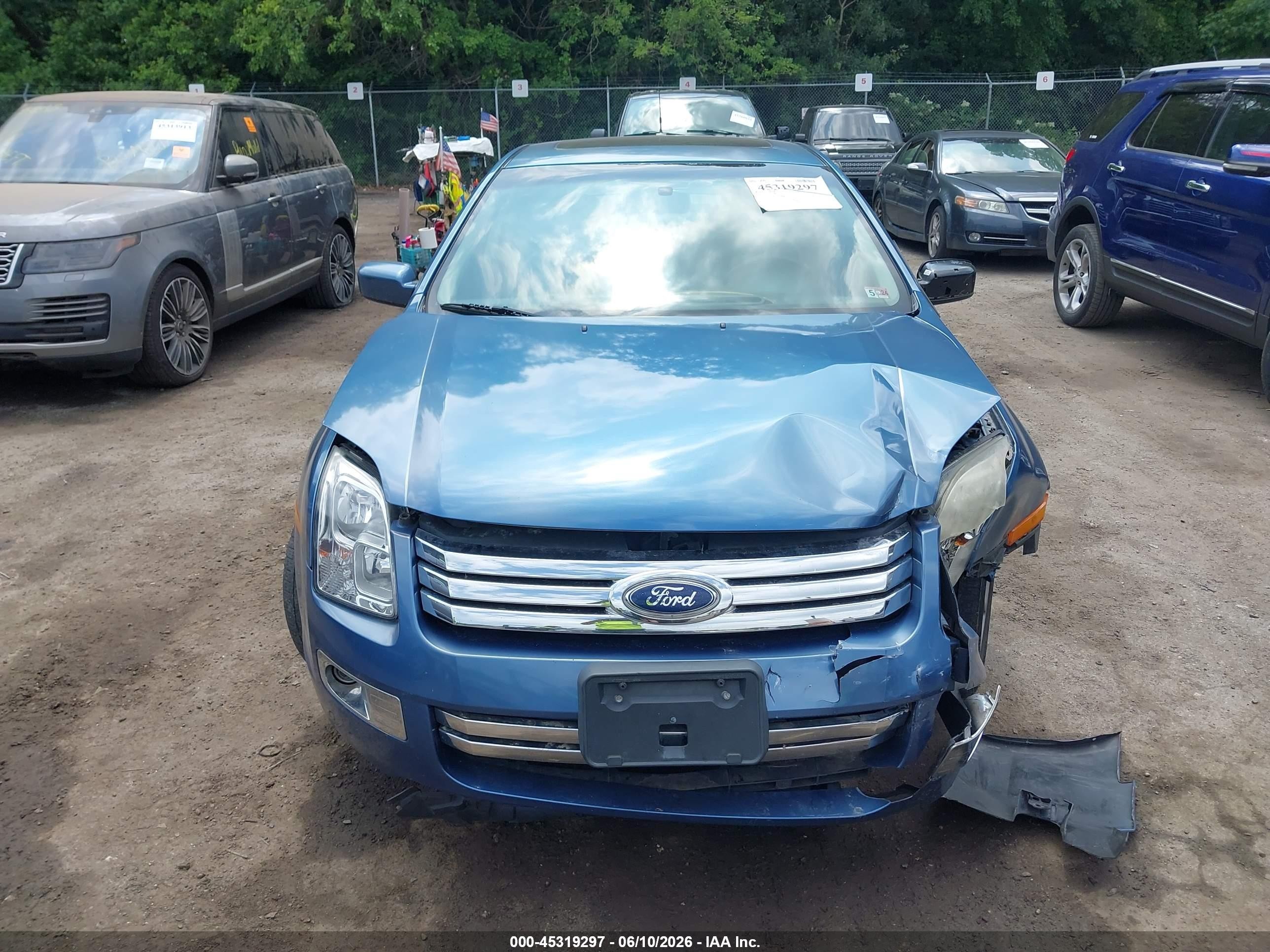 2009 Ford Fusion Sel Light Blue vin: 3FAHP08189R192461