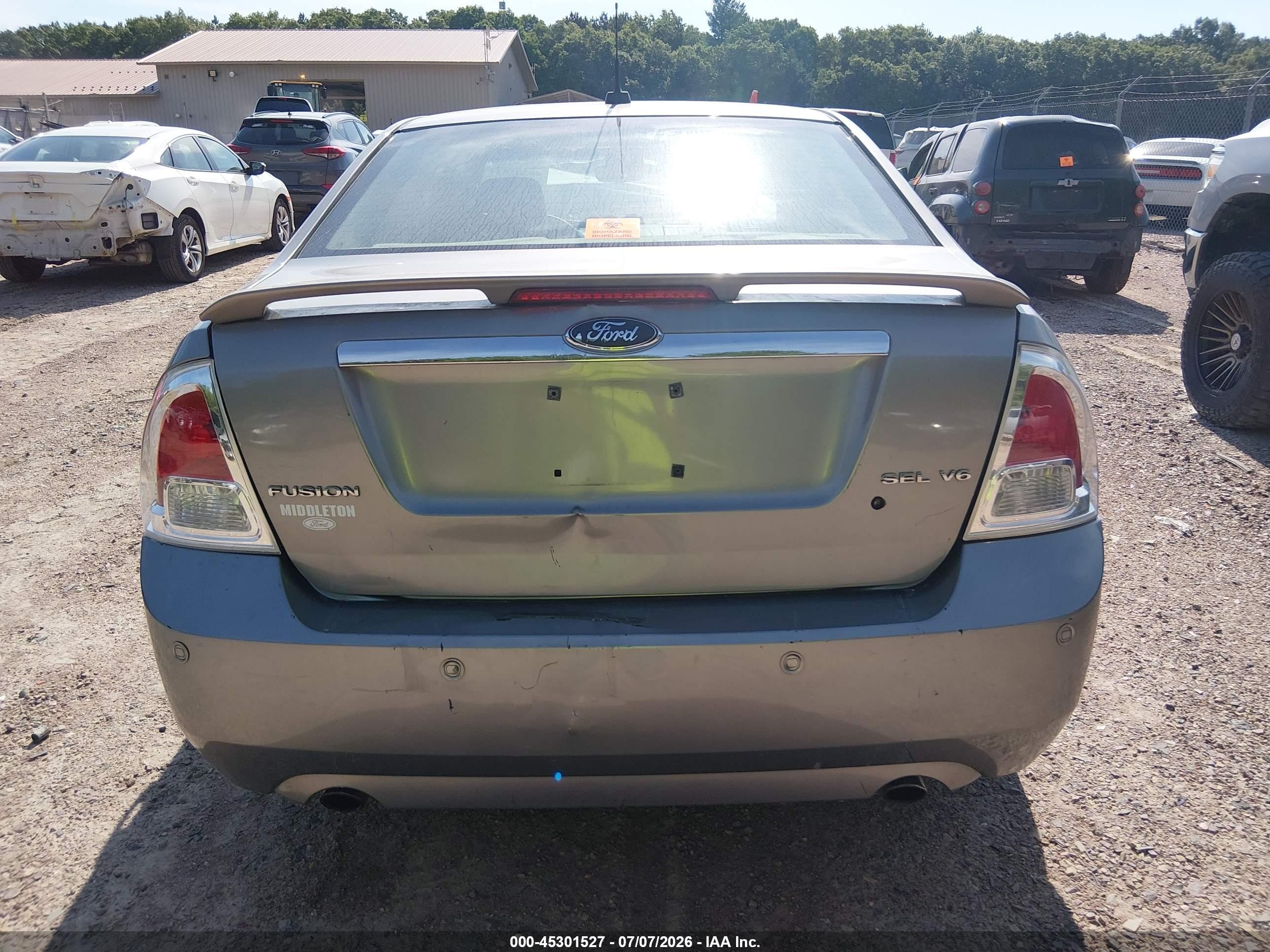 2009 Ford Fusion Sel Gray vin: 3FAHP08189R215060