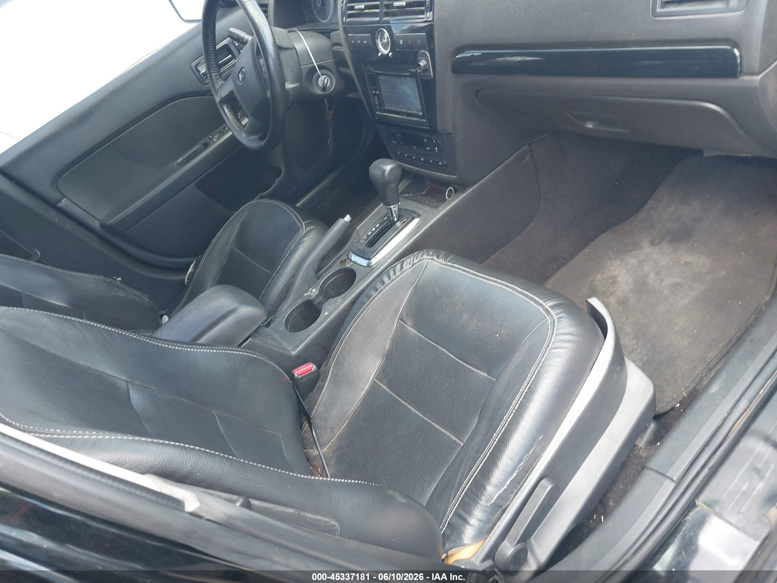 2006 Ford Fusion Sel Black vin: 3FAHP081X6R119541