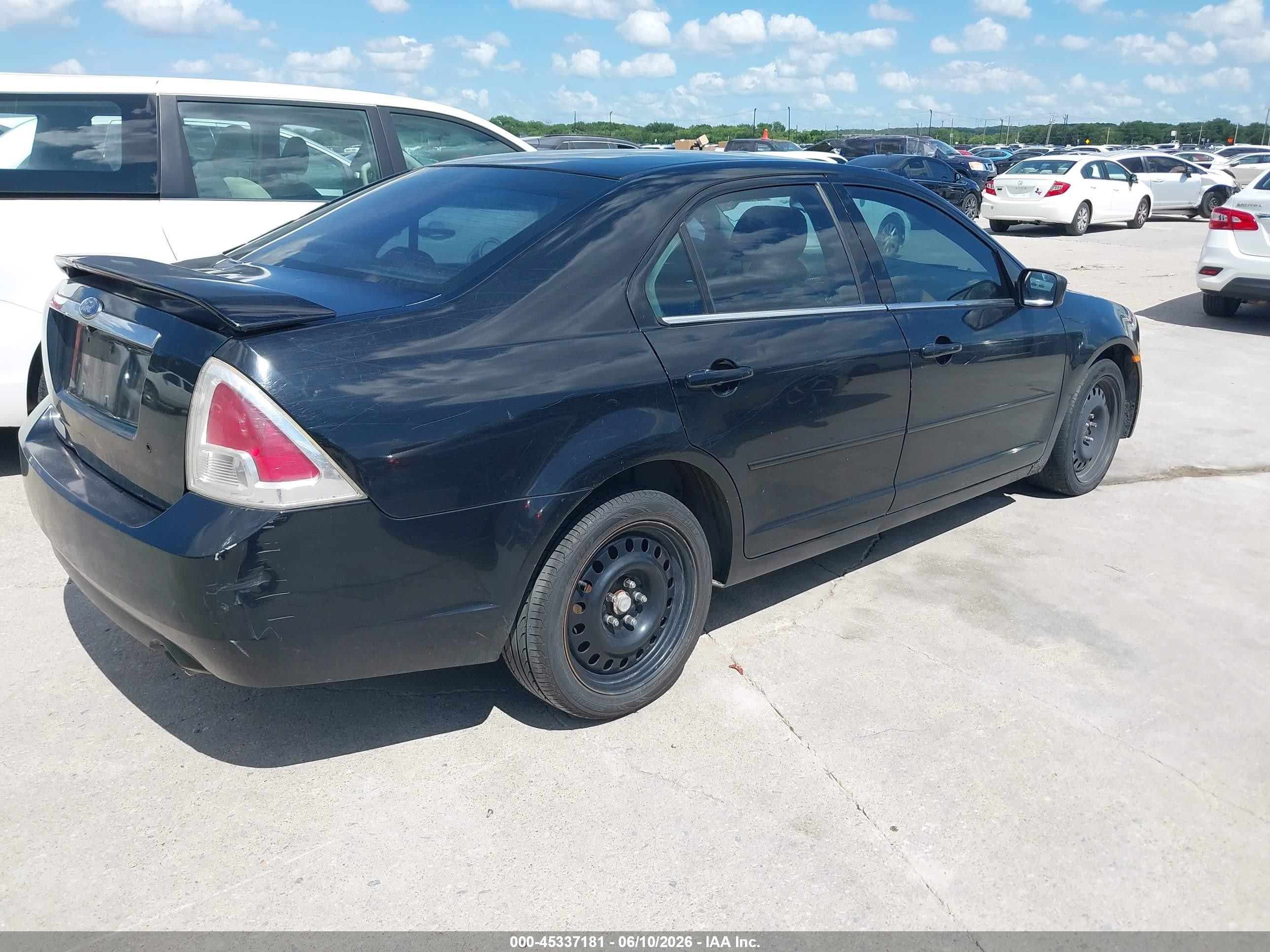 2006 Ford Fusion Sel Black vin: 3FAHP081X6R119541