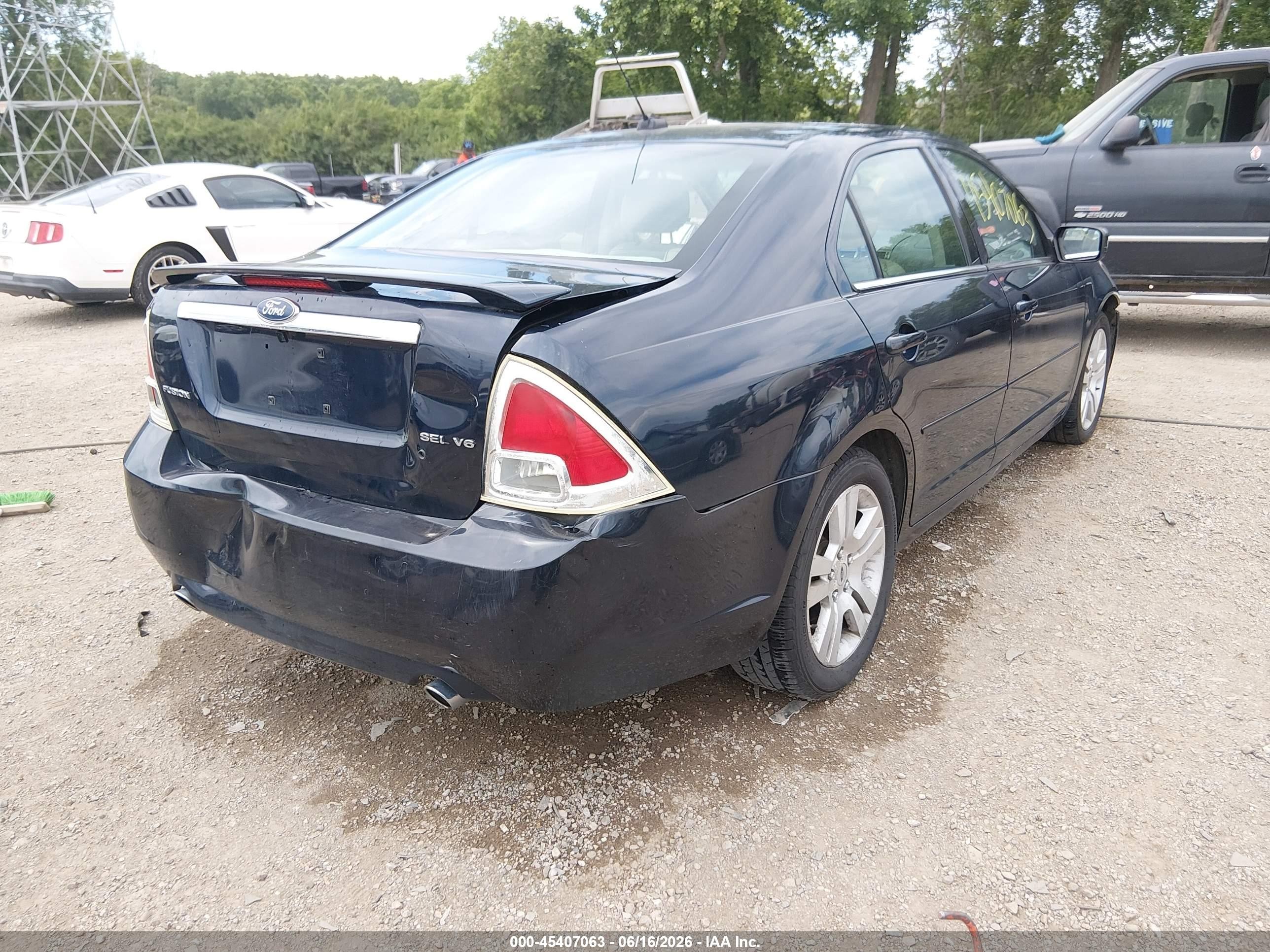 2008 Ford Fusion Sel Dark Blue vin: 3FAHP081X8R273282
