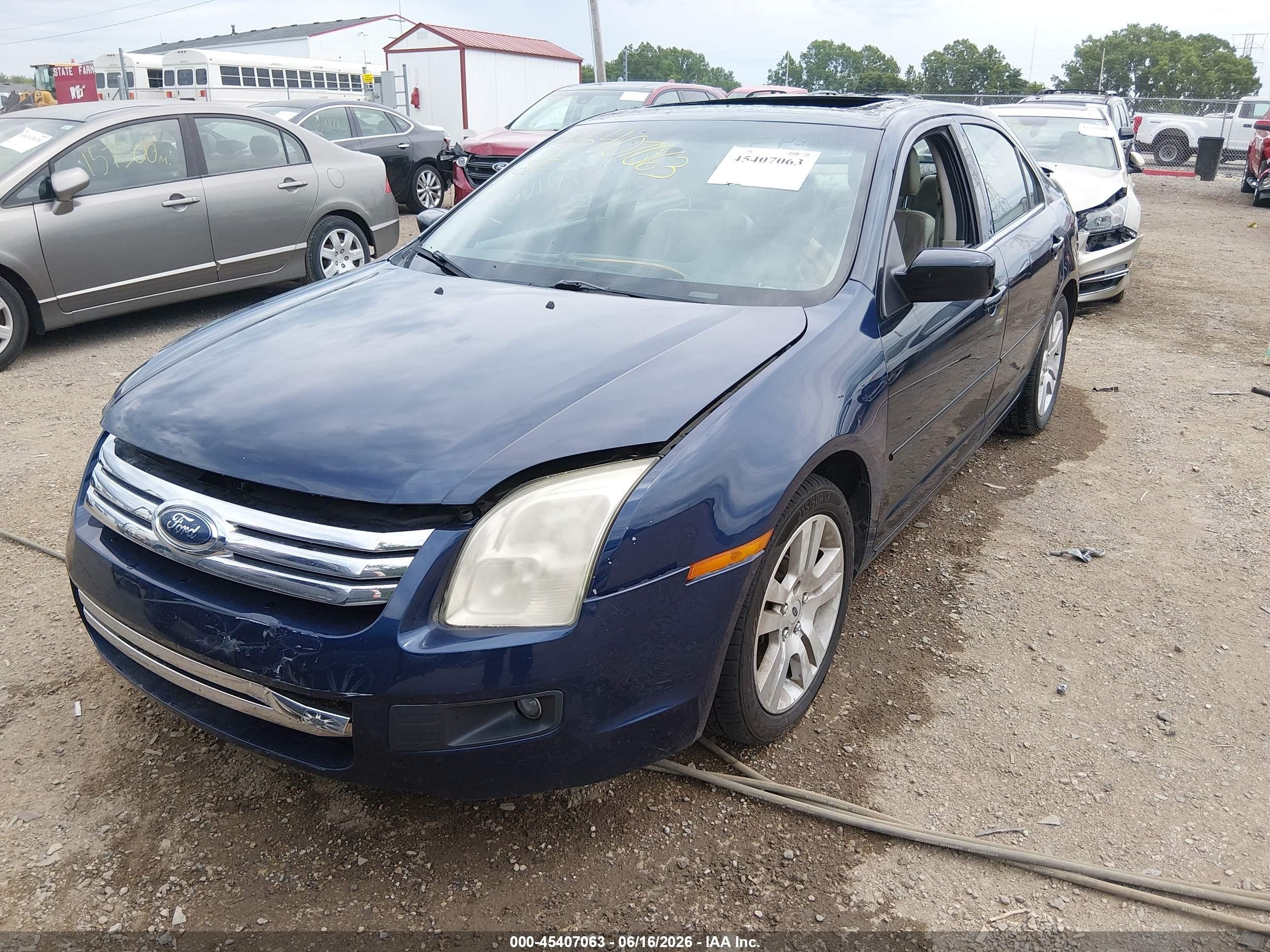 2008 Ford Fusion Sel Dark Blue vin: 3FAHP081X8R273282