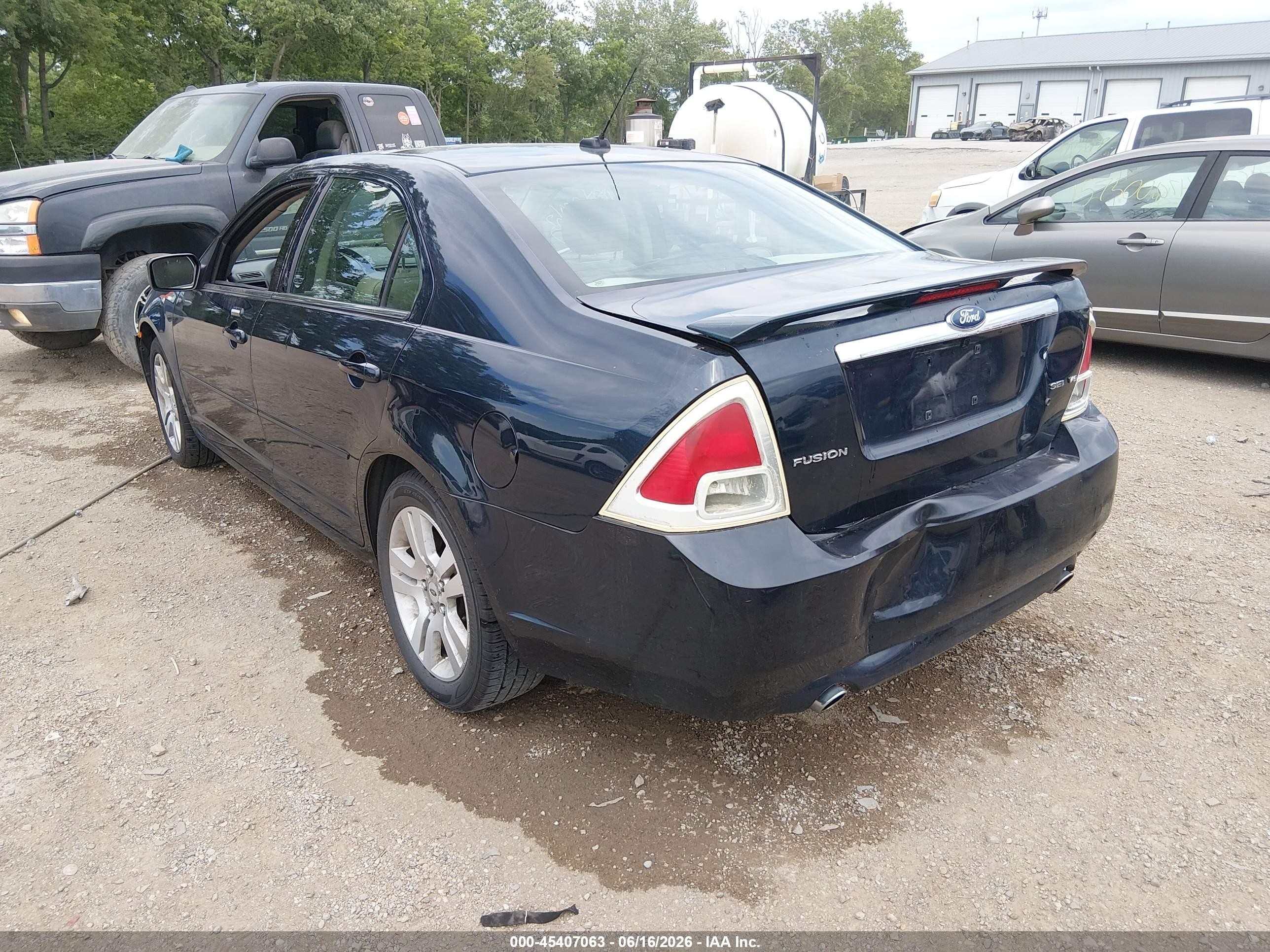 2008 Ford Fusion Sel Dark Blue vin: 3FAHP081X8R273282