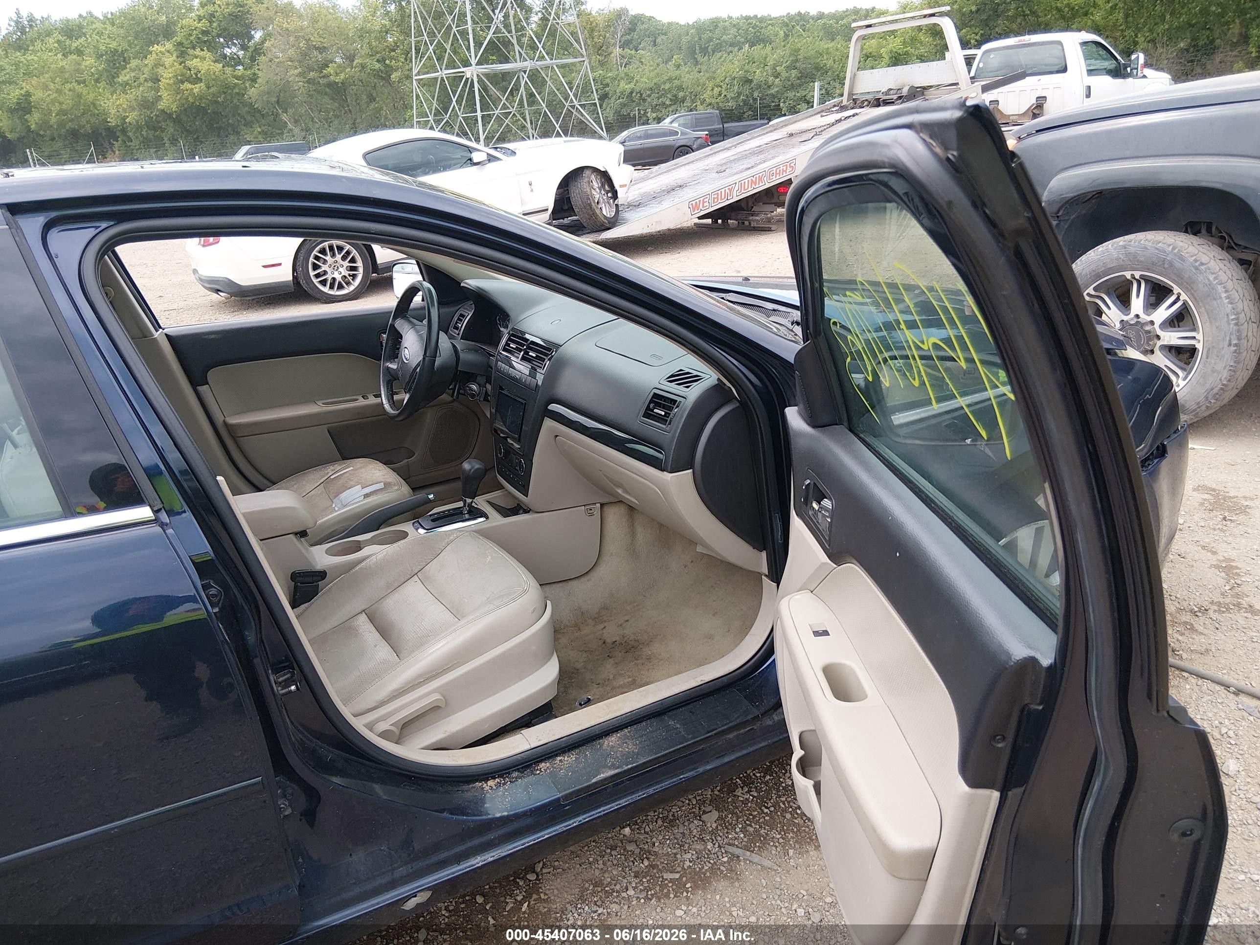 2008 Ford Fusion Sel Dark Blue vin: 3FAHP081X8R273282