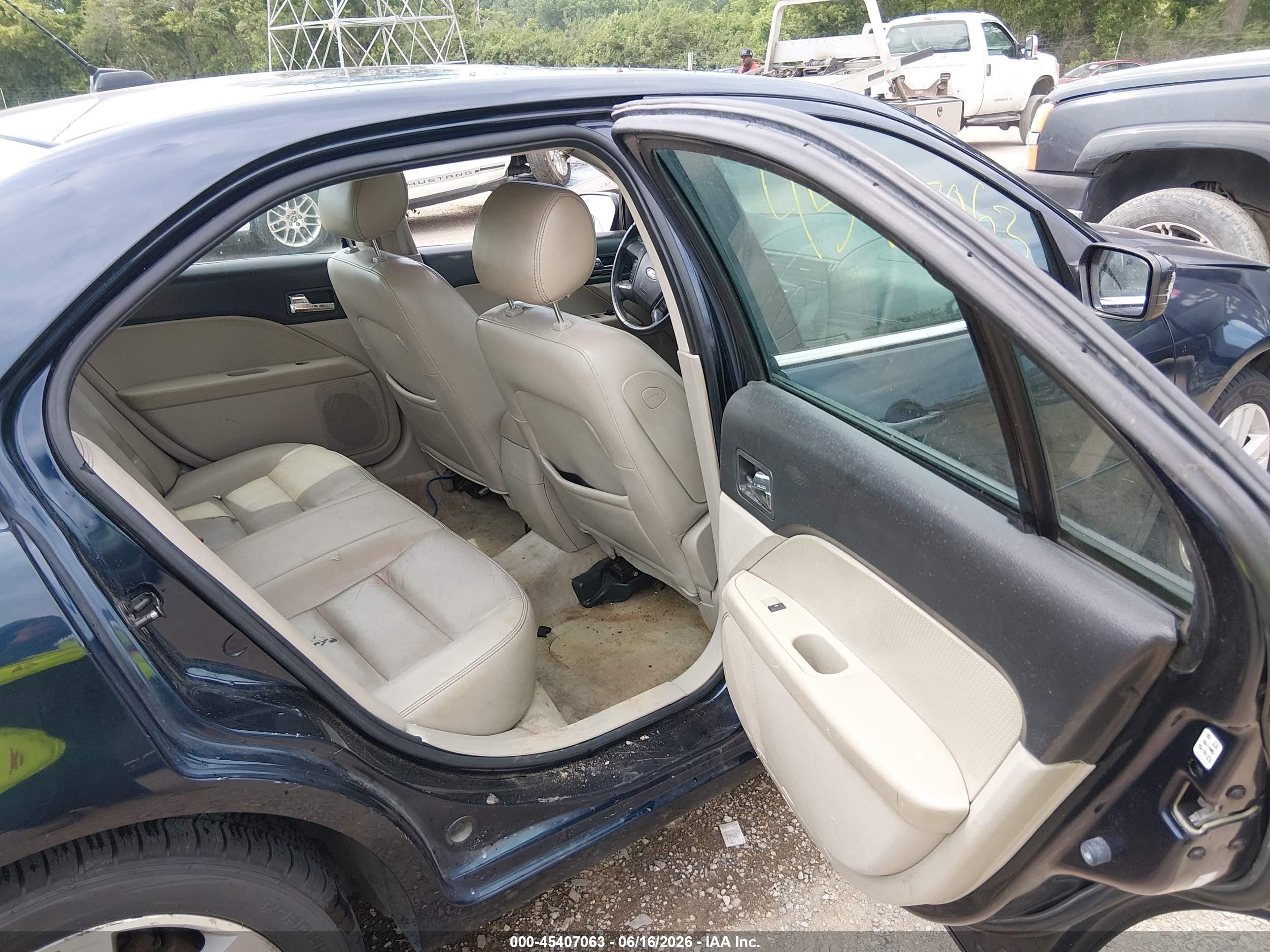 2008 Ford Fusion Sel Dark Blue vin: 3FAHP081X8R273282